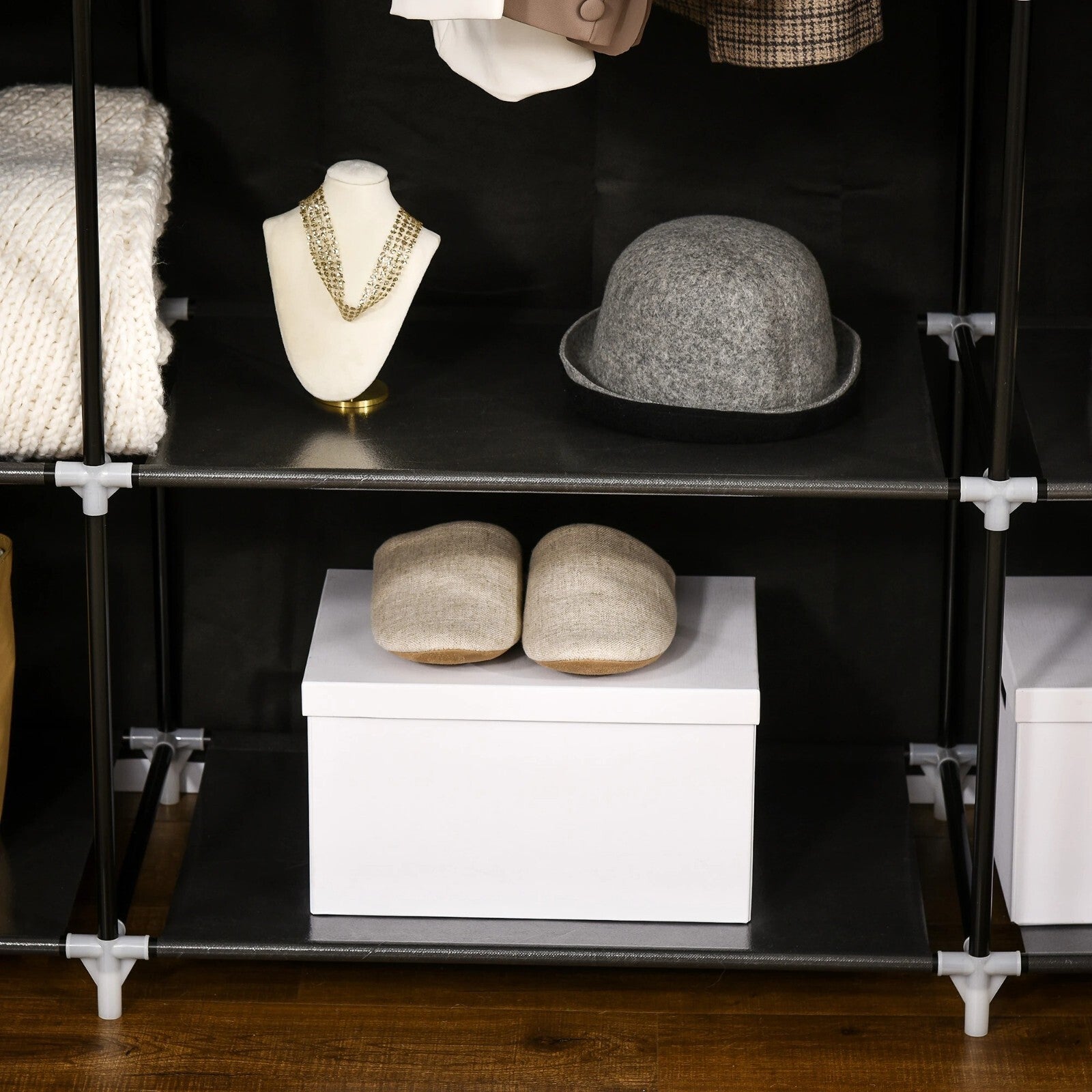 Industrial Open Wardrobe Hanging Clothes Rail Rack Metal Bedroom Storage Shelves - Home and Garden Furniture Shop - rustic - furniture