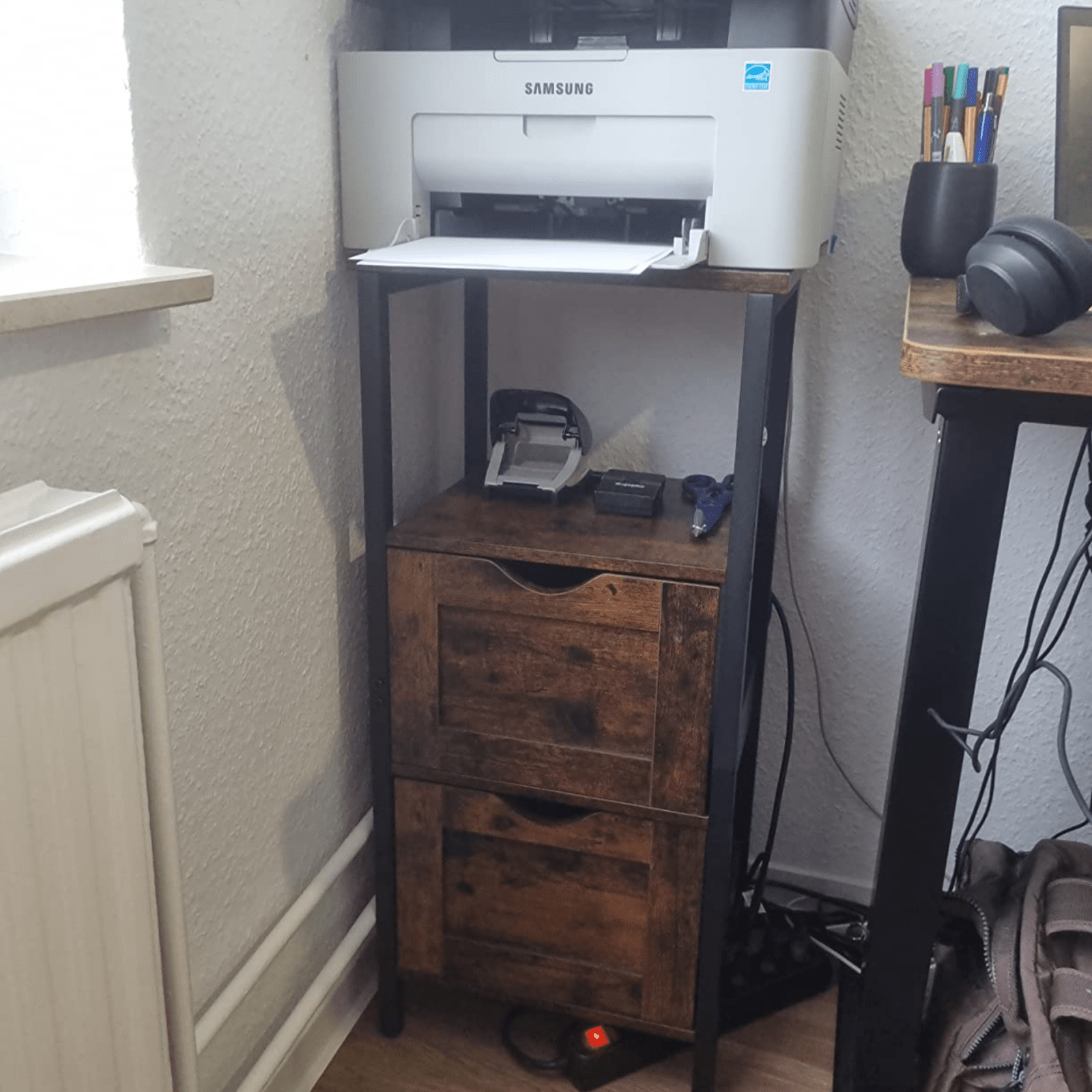 Industrial Slim Bathroom Cupboard Storage Chest of Drawer Vintage Narrow Cabinet - Home and Garden Furniture Shop - rustic - furniture