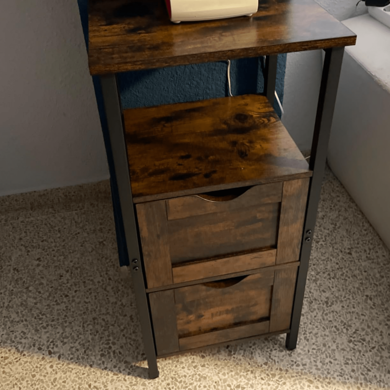 Industrial Slim Bathroom Cupboard Storage Chest of Drawer Vintage Narrow Cabinet - Home and Garden Furniture Shop - rustic - furniture