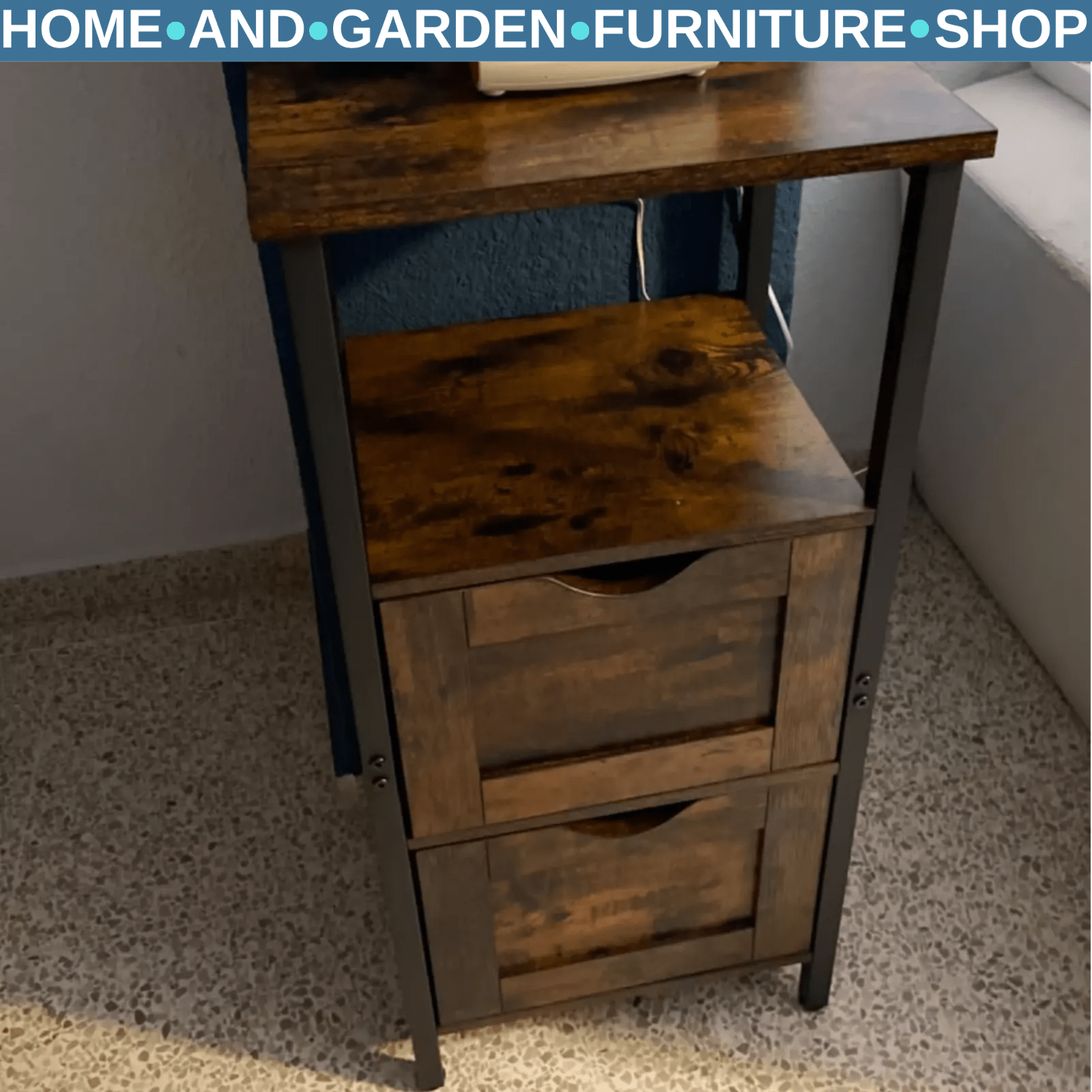 Industrial Slim Bathroom Cupboard Storage Chest of Drawer Vintage Narrow Cabinet - Home and Garden Furniture Shop - rustic - furniture