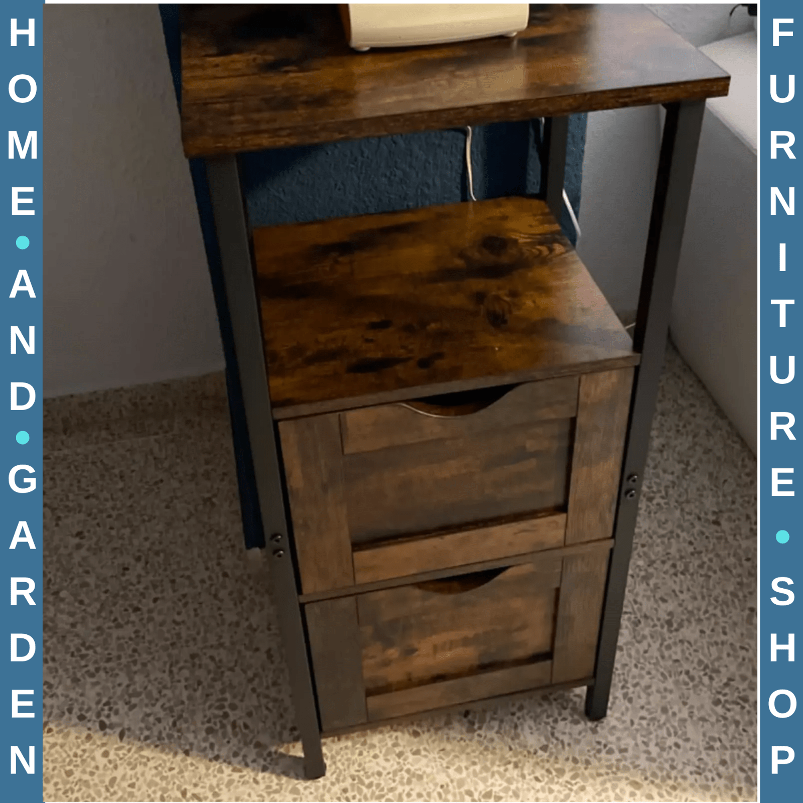 Industrial Slim Bathroom Cupboard Storage Chest of Drawer Vintage Narrow Cabinet - Home and Garden Furniture Shop - rustic - furniture