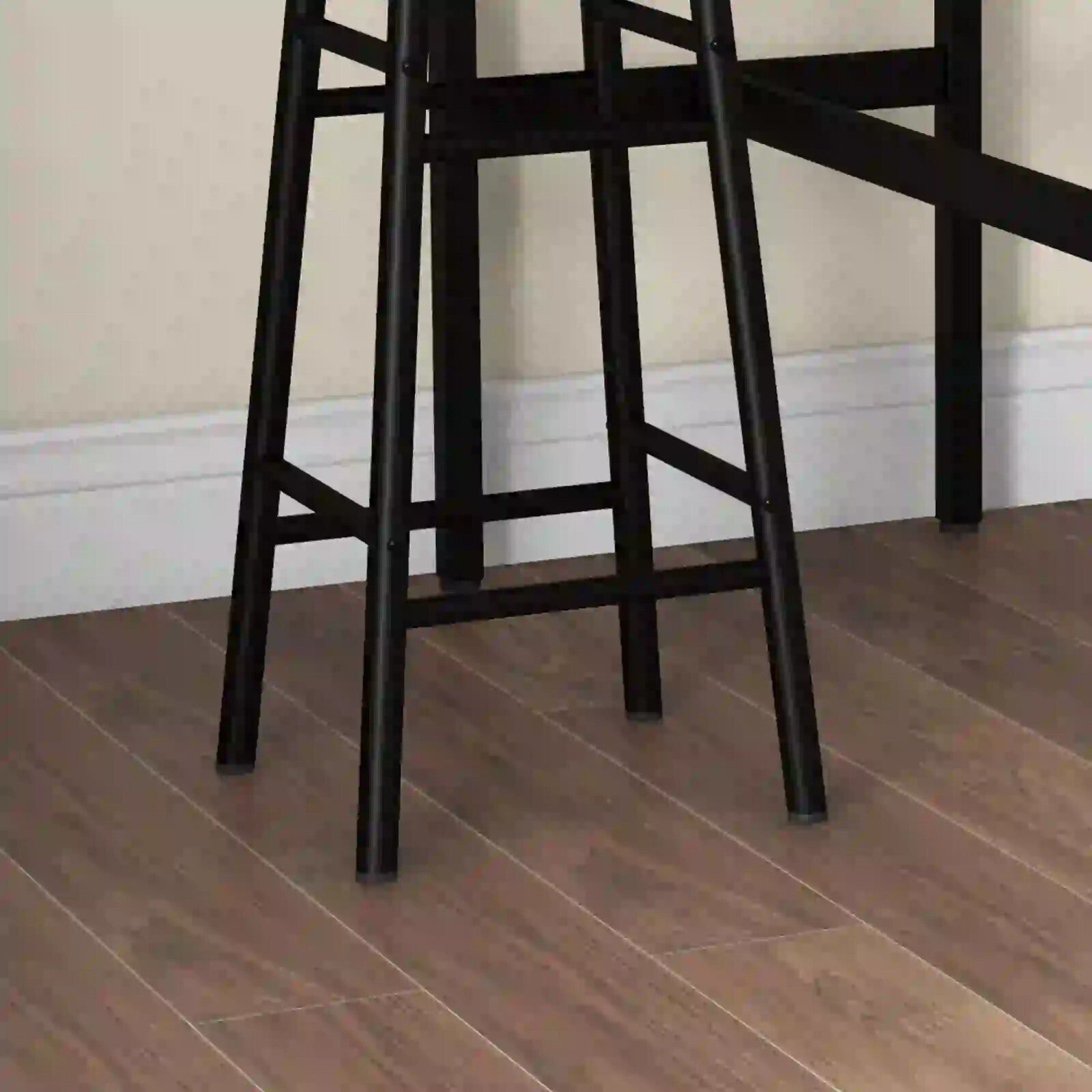 Industrial Space Saving Kitchen Bar Table Stool Set Tall Chair 3pc Metal Frame - Home and Garden Furniture Shop - rustic - furniture