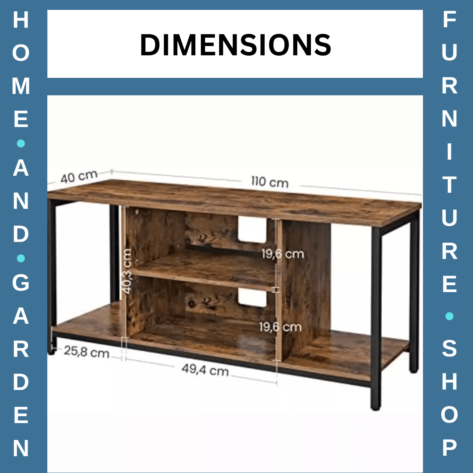 Industrial Style TV Media Unit Stand TV Cabinet Vintage Rustic Console Storage - Home and Garden Furniture Shop - rustic - furniture