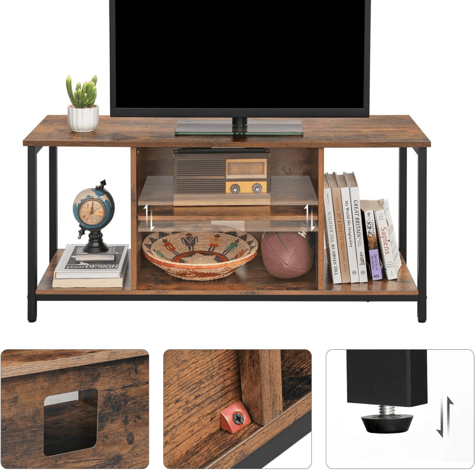 Industrial Style TV Media Unit Stand TV Cabinet Vintage Rustic Console Storage - Home and Garden Furniture Shop - rustic - furniture