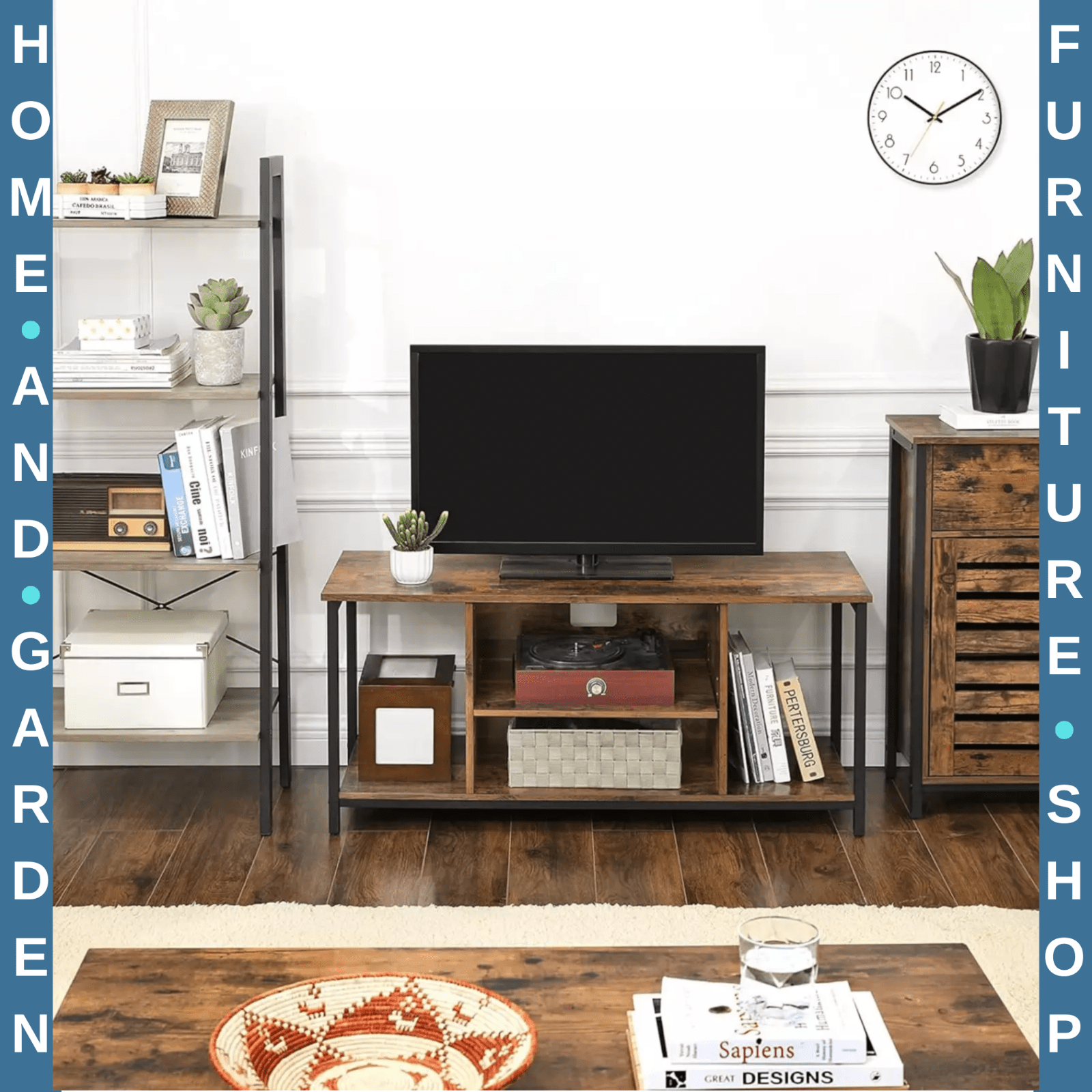 Industrial Style TV Media Unit Stand TV Cabinet Vintage Rustic Console Storage - Home and Garden Furniture Shop - rustic - furniture