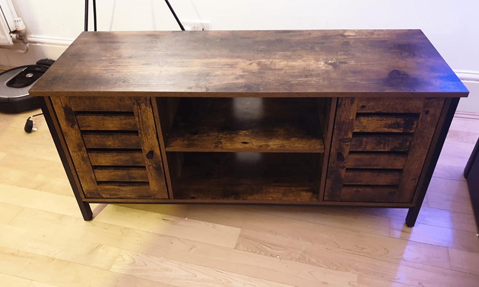 Industrial TV Stand Media Cabinet TV Unit Storage Retro Rustic TV Cabinet Doors - Home and Garden Furniture Shop - #rustic - furniture#