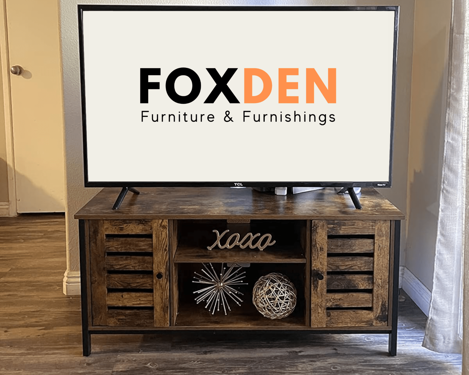 Industrial TV Stand Media Cabinet TV Unit Storage Retro Rustic TV Cabinet Doors - Home and Garden Furniture Shop - rustic - furniture