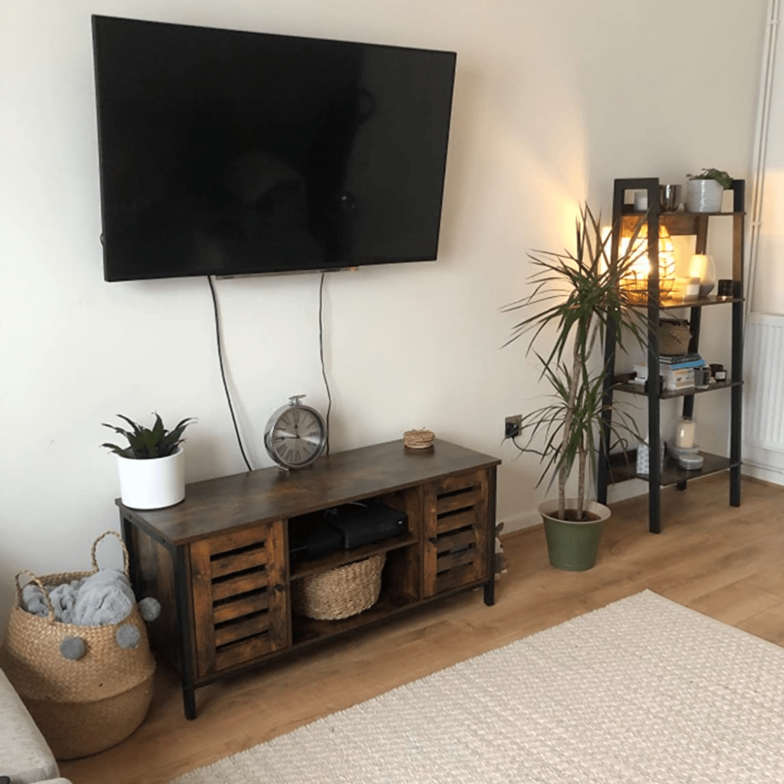 Industrial TV Stand Media Cabinet TV Unit Storage Retro Rustic TV Cabinet Doors - Home and Garden Furniture Shop - rustic - furniture