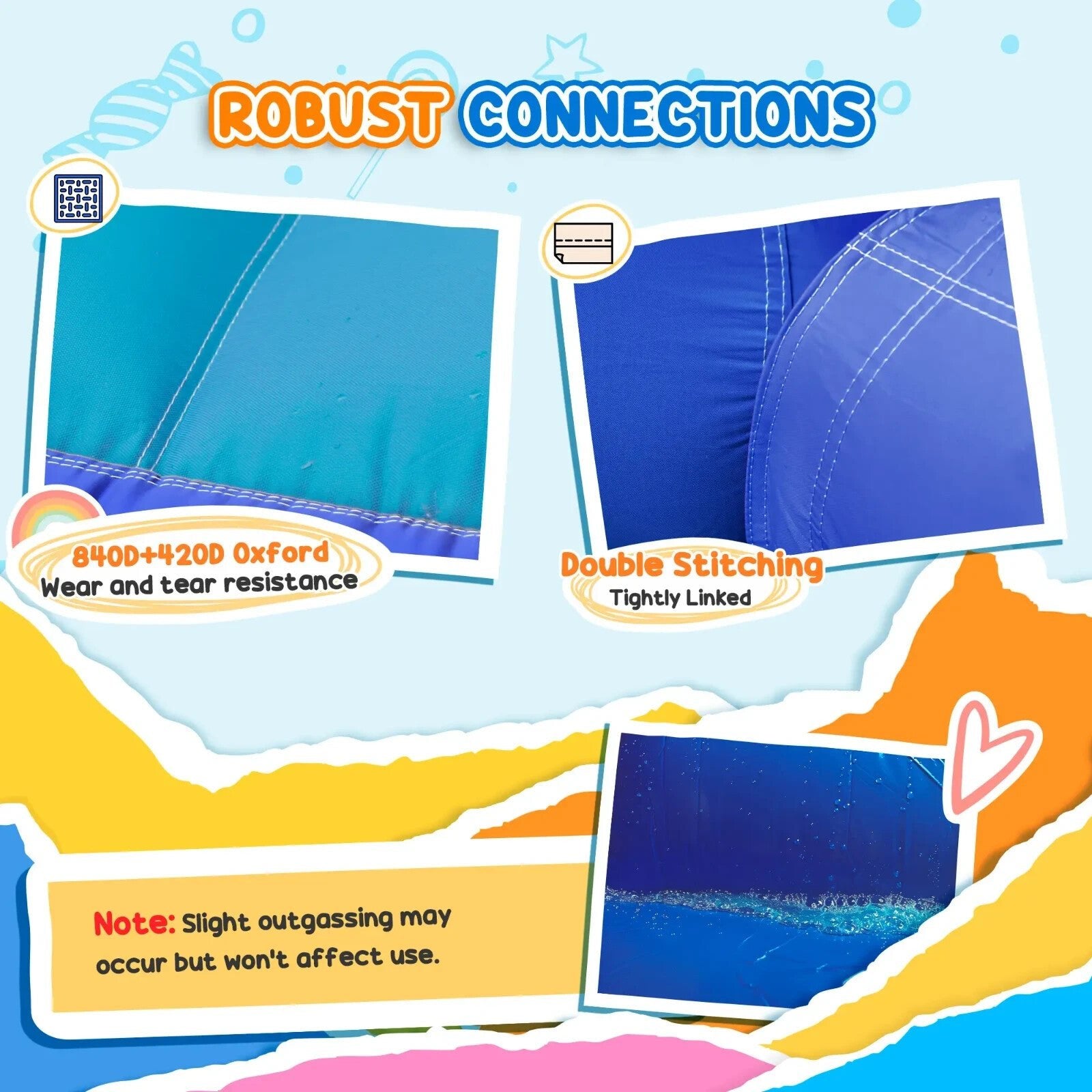 Inflatable Bouncy Trampoline Castle Tear - Resistant With Slide Pool Multi - Colour - Home and Garden Furniture Shop - rustic - furniture