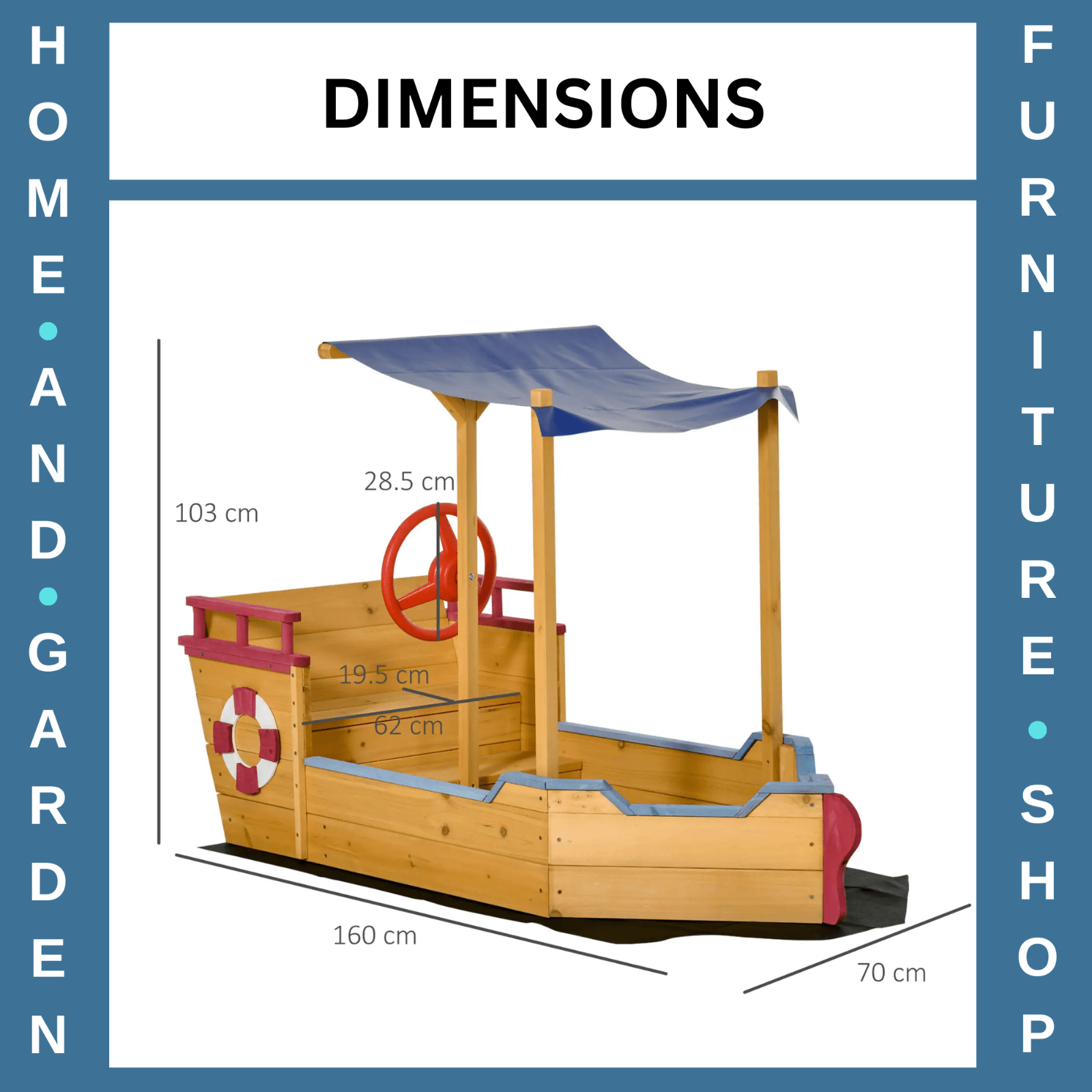 Kids Sandbox with Canopy Bench Seat & Storage for 3–8 Year Olds Outdoor Play - Home and Garden Furniture Shop - rustic - furniture