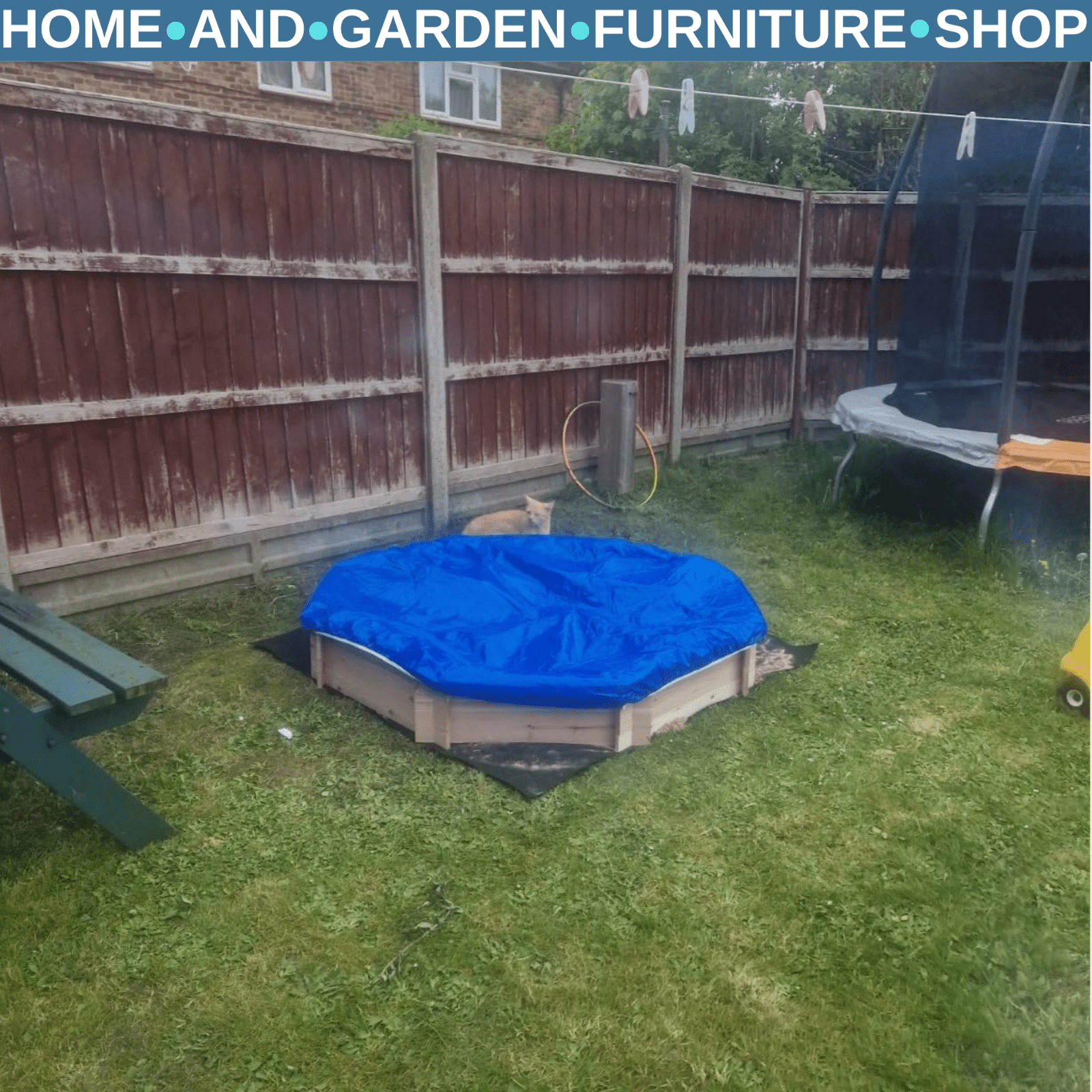 Kids Wooden Octagon Sandbox with Cover and Seats for Garden Play for 3 - 8 years - Home and Garden Furniture Shop - rustic - furniture