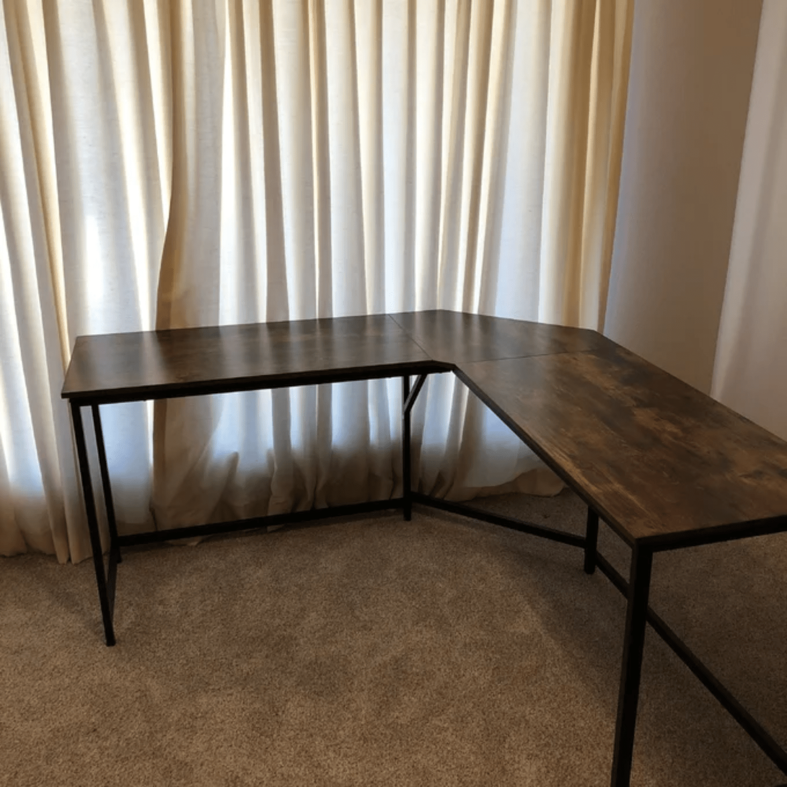 L - Shaped Computer Desk Large Corner Desk Office Workstation Study Writing Table - Home and Garden Furniture Shop - rustic - furniture