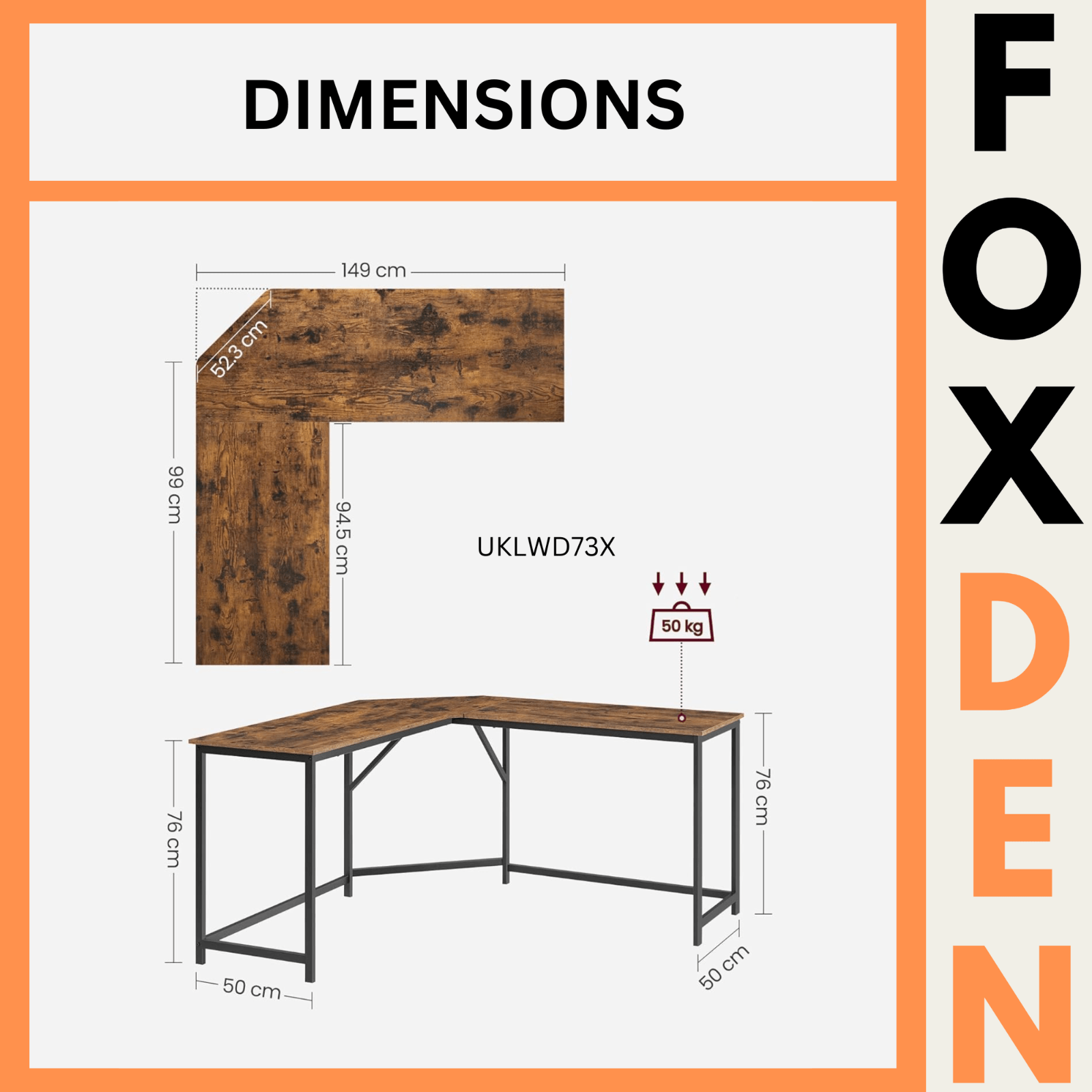 L - Shaped Computer Desk Large Corner Desk Office Workstation Study Writing Table - Home and Garden Furniture Shop - rustic - furniture