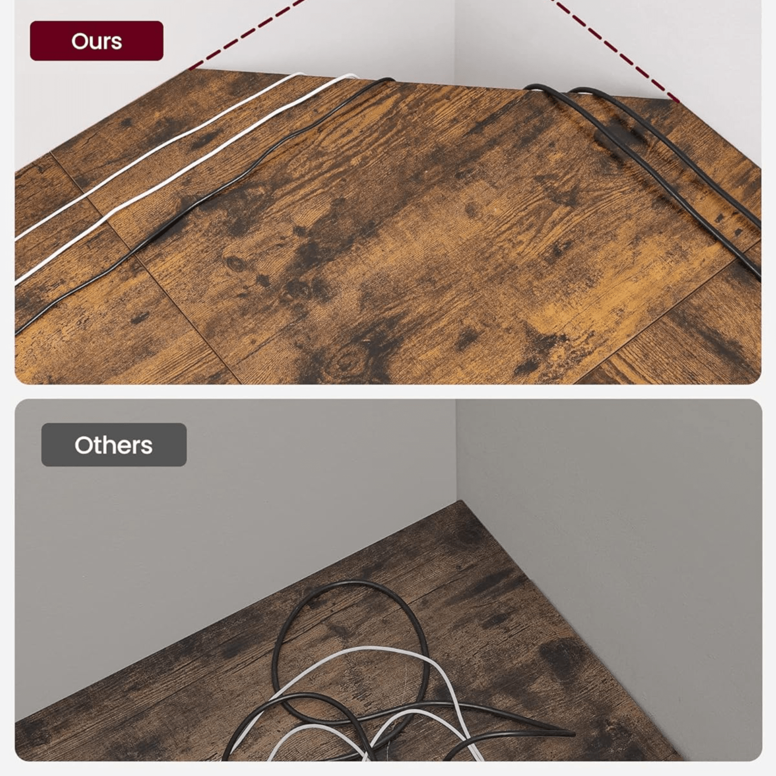 L - Shaped Computer Desk Large Corner Desk Office Workstation Study Writing Table - Home and Garden Furniture Shop - rustic - furniture