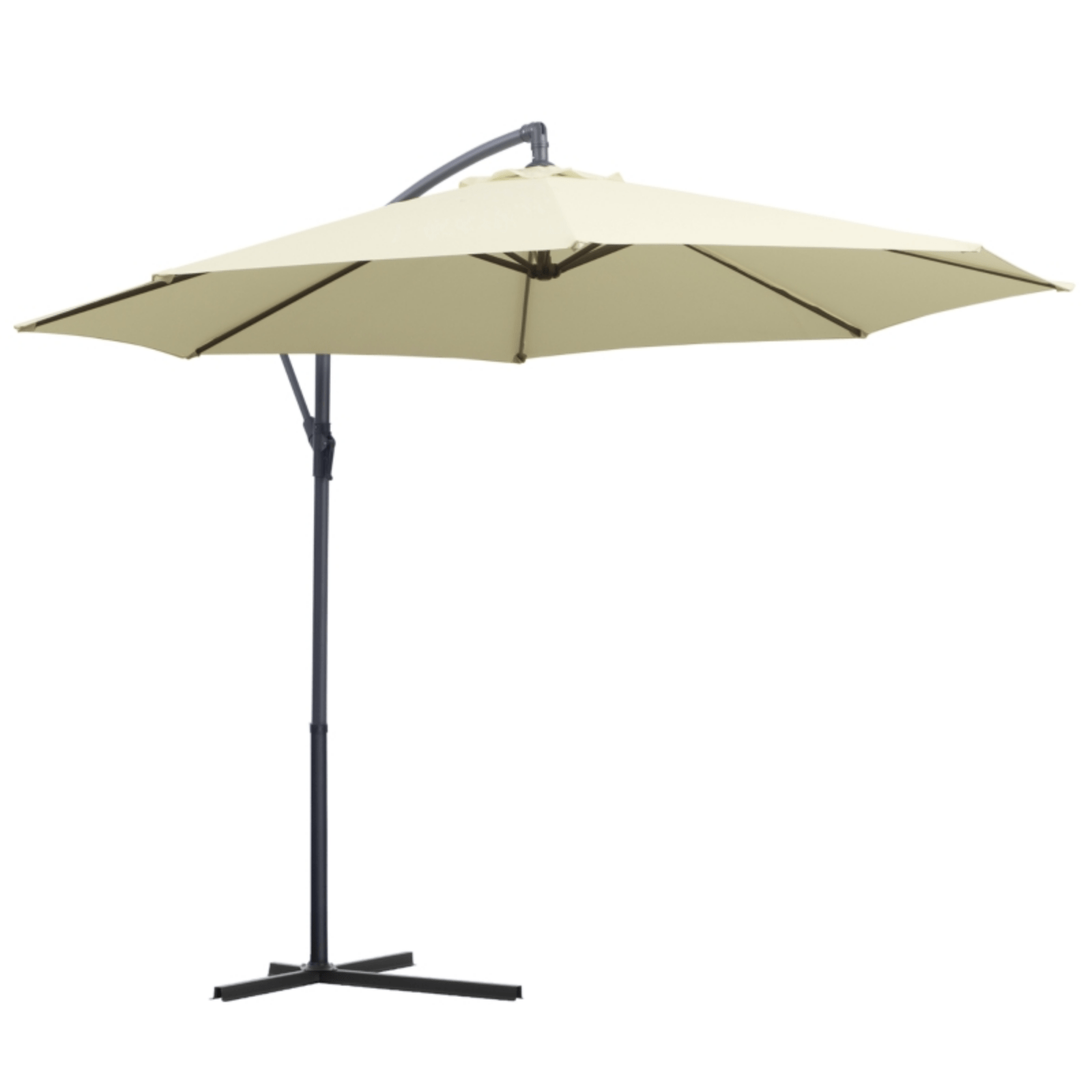 Large 3m Cantilever Parasol Banana Umbrella Crank & Tilt Garden Sun Shade Beige - Home and Garden Furniture Shop - #rustic - furniture#