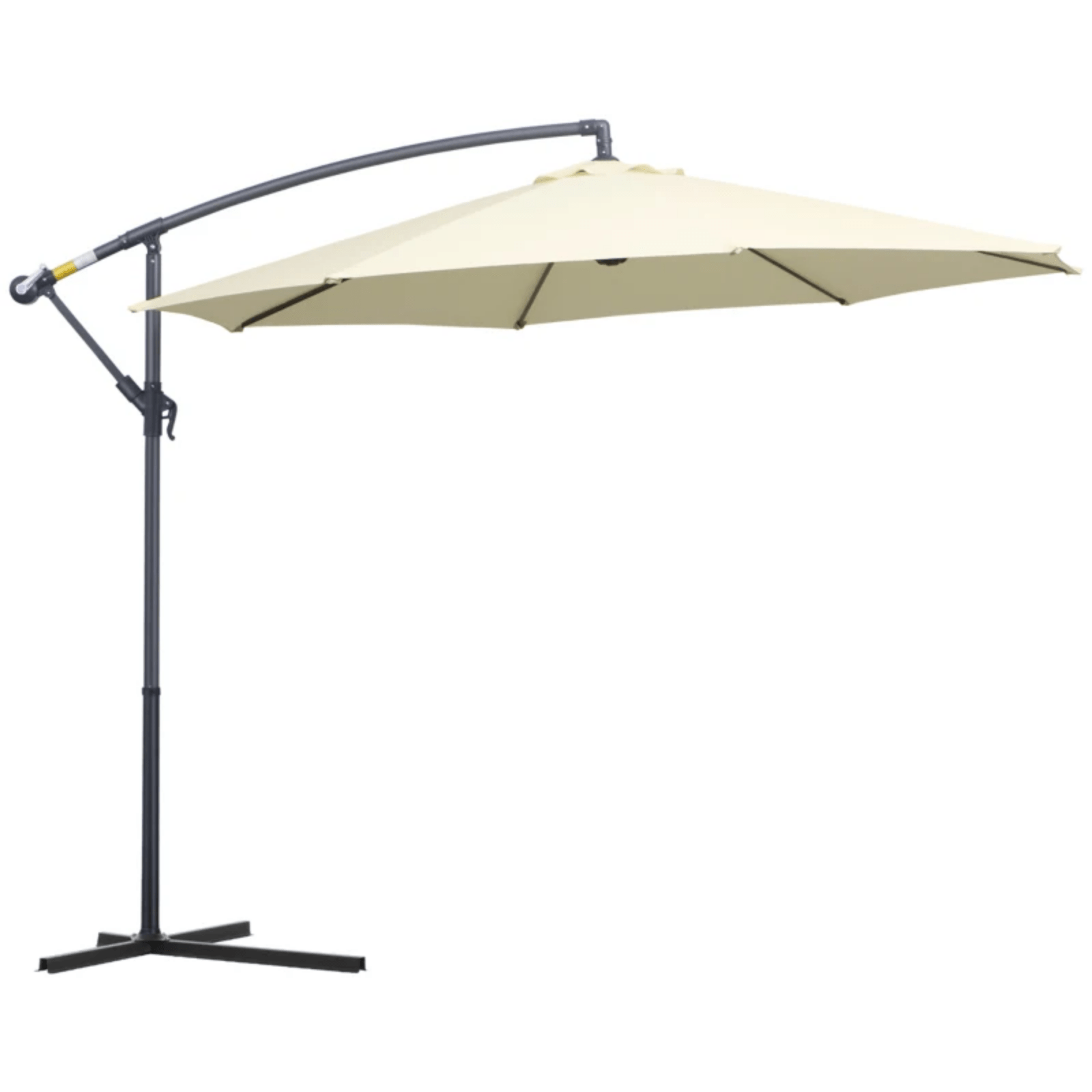 Large 3m Cantilever Parasol Banana Umbrella Crank & Tilt Garden Sun Shade Beige - Home and Garden Furniture Shop - #rustic - furniture#