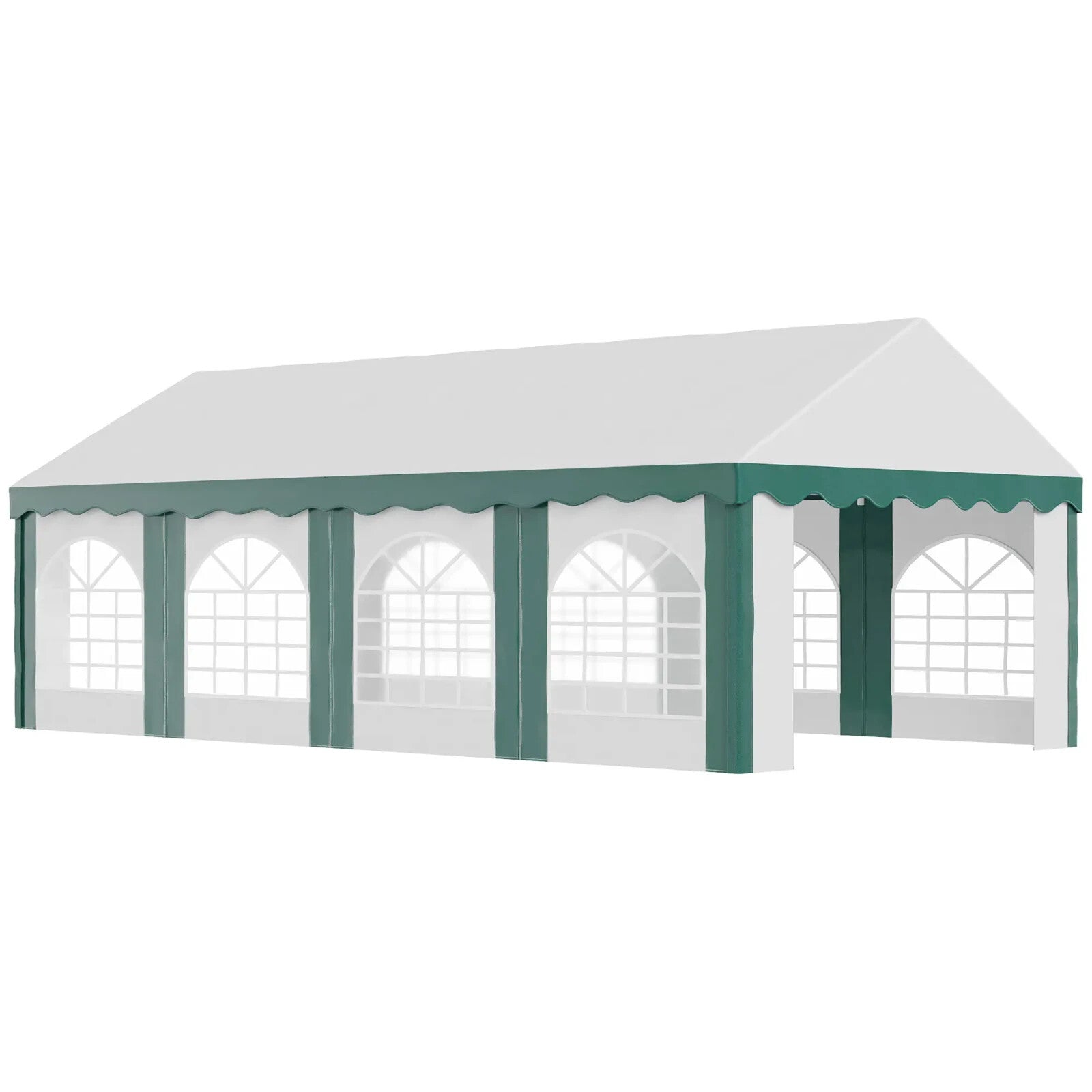 Large 8 x 4m Marquee Gazebo with Sides Party Tent Double Doors Outdoor Event Set - Home and Garden Furniture Shop - rustic - furniture