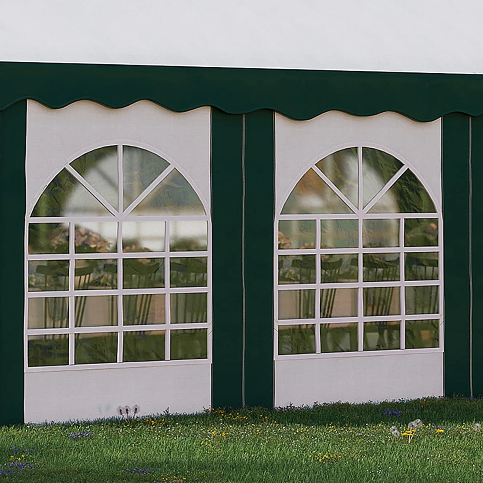 Large 8 x 4m Marquee Gazebo with Sides Party Tent Double Doors Outdoor Event Set - Home and Garden Furniture Shop - rustic - furniture