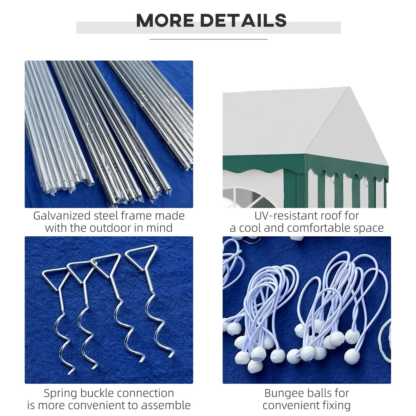 Large 8 x 4m Marquee Gazebo with Sides Party Tent Double Doors Outdoor Event Set - Home and Garden Furniture Shop - rustic - furniture