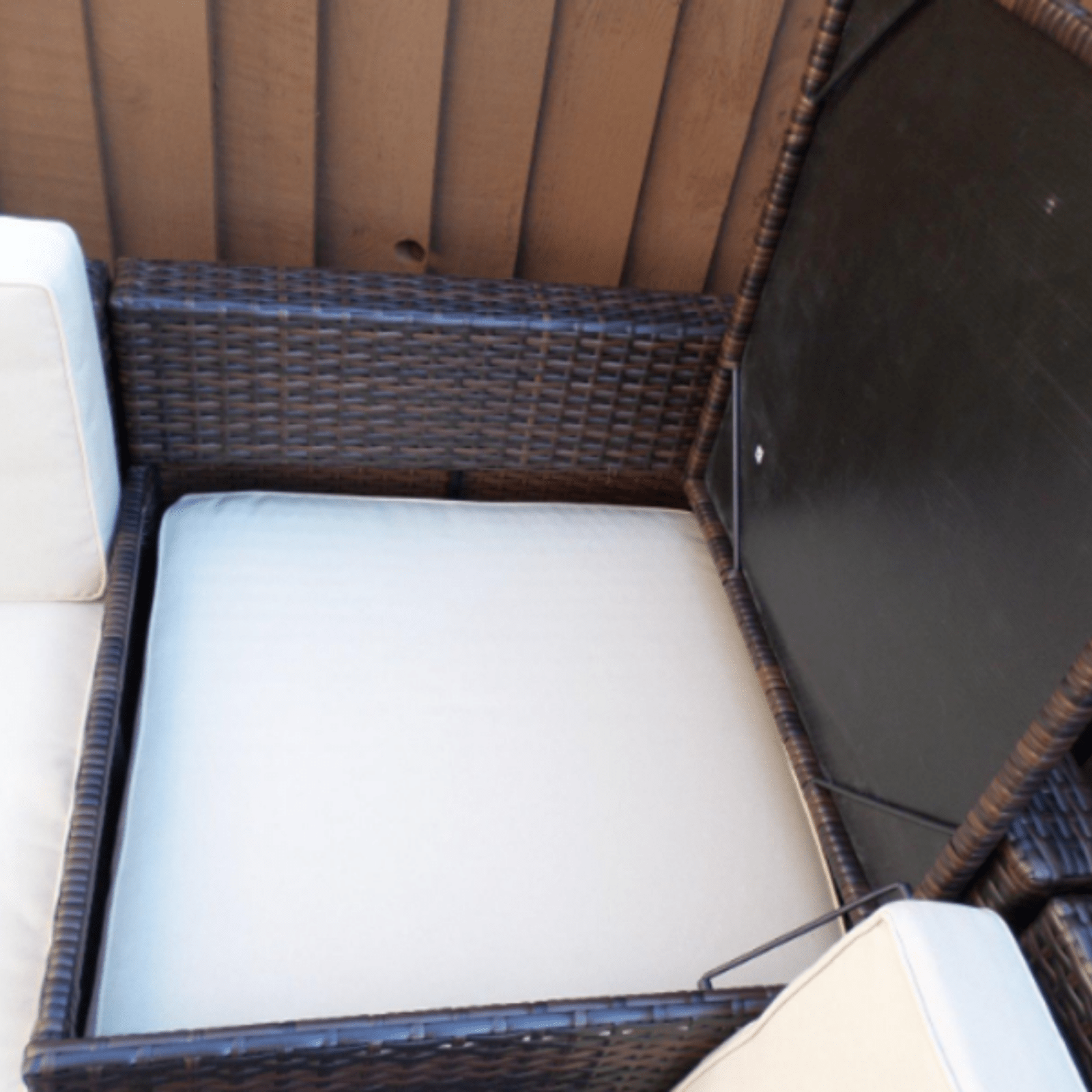 Large 8Pcs Patio Rattan Sofa Set Corner Sofa Garden Furniture Side Table Cushion - Home and Garden Furniture Shop - rustic - furniture