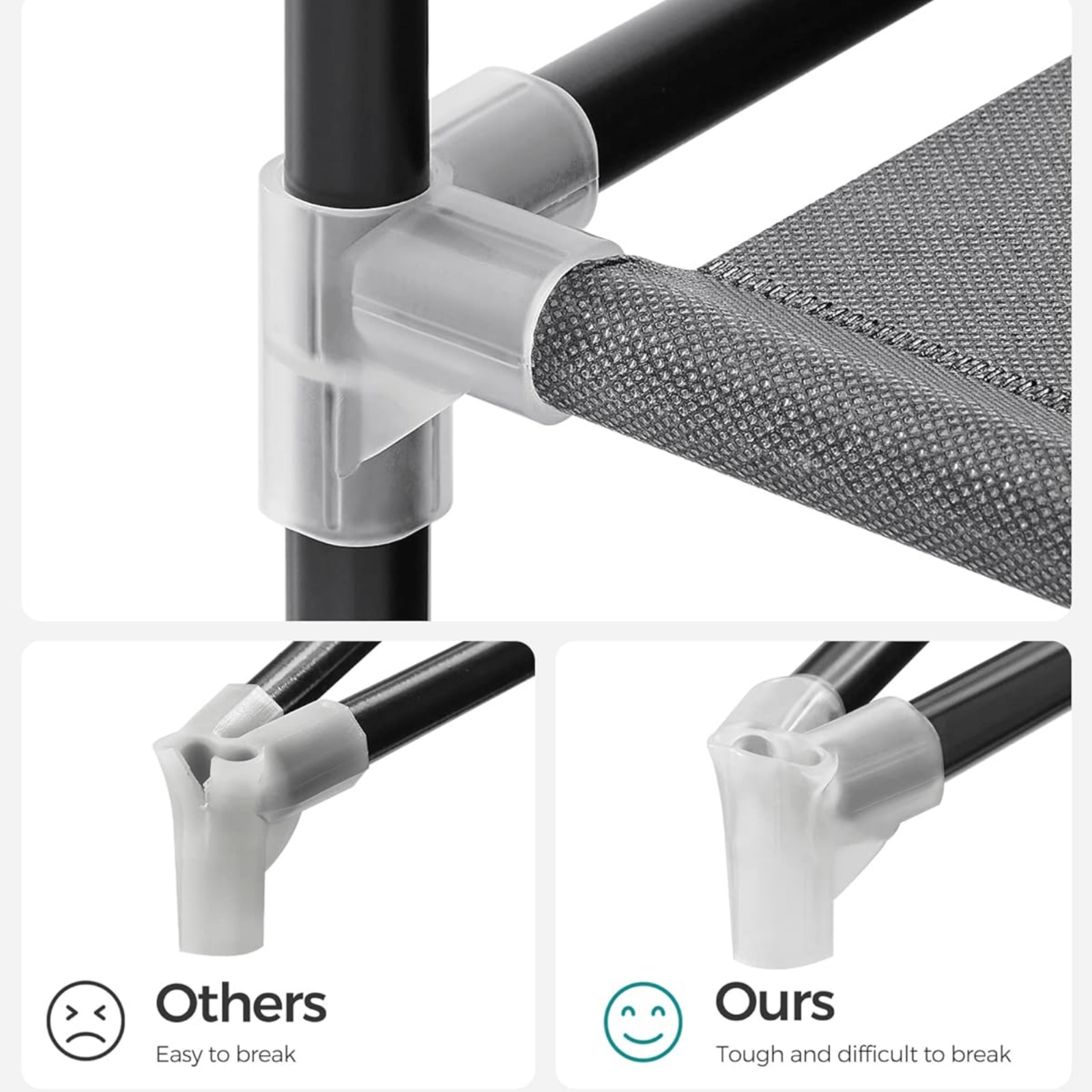 Large Canvas Wardrobe Cupboard Shelves Bedroom Storage Hanging Clothes Rail Rack - Home and Garden Furniture Shop - rustic - furniture