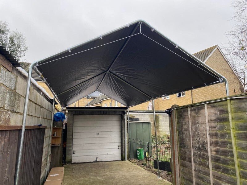 Large Carport Garage Car Port Shelter 3m x 6m Heavy Duty Galvanised Steel Tent - Home and Garden Furniture Shop - rustic - furniture