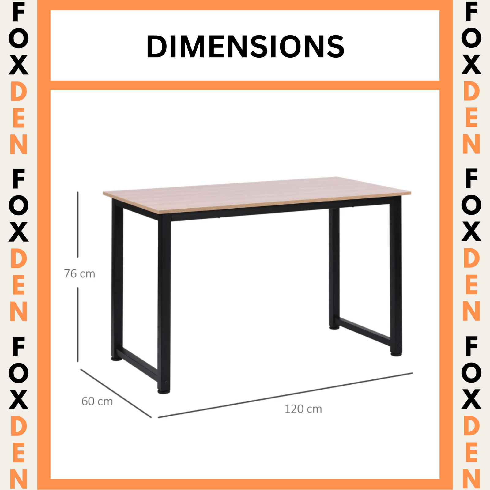 Large Computer Desk Industrial Wood Table Home Office PC Workstation Metal Legs - Home and Garden Furniture Shop - rustic - furniture