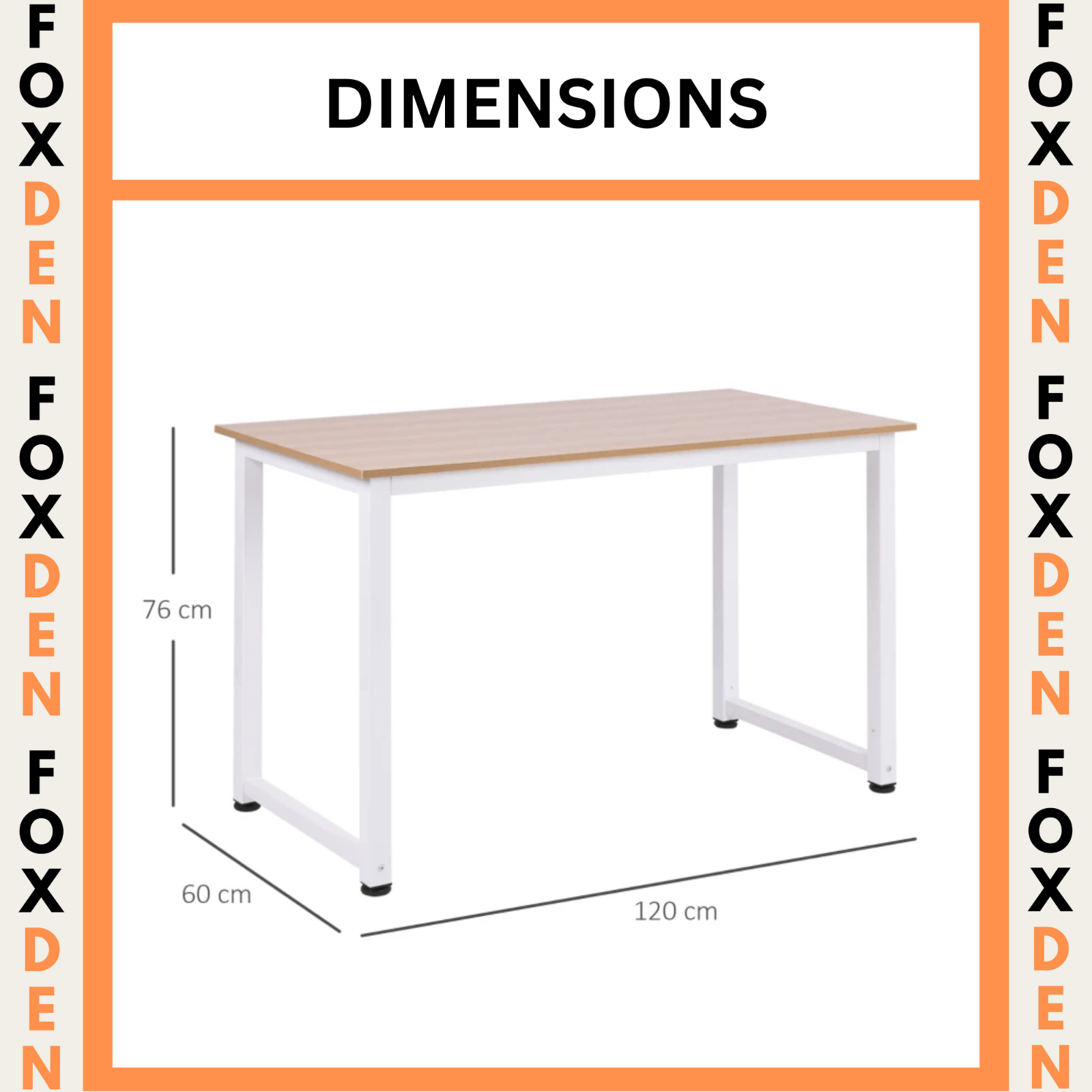 Large Computer Desk Industrial Wood Table Home Office PC Workstation Metal Legs - Home and Garden Furniture Shop - rustic - furniture