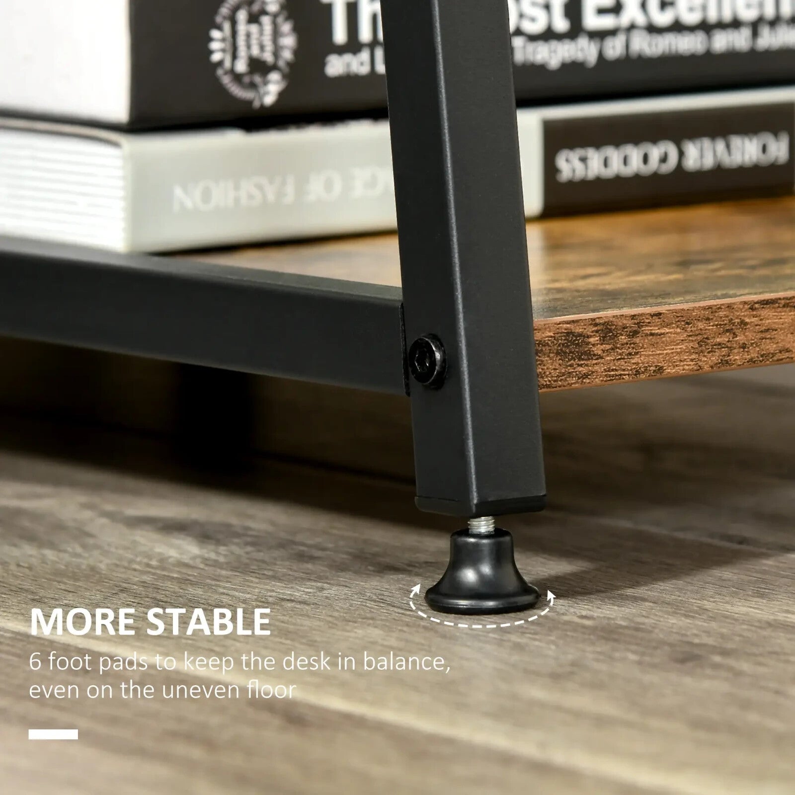 Large Computer Desk Shelves Industrial Wood Work Table Home Office Workstation - Home and Garden Furniture Shop - rustic - furniture