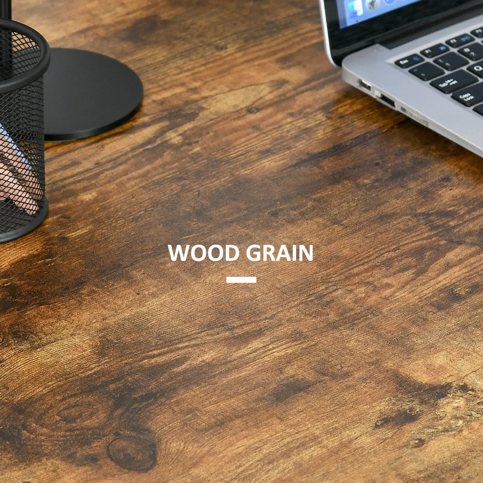 Large Computer Desk Shelves Industrial Wood Work Table Home Office Workstation - Home and Garden Furniture Shop - rustic - furniture