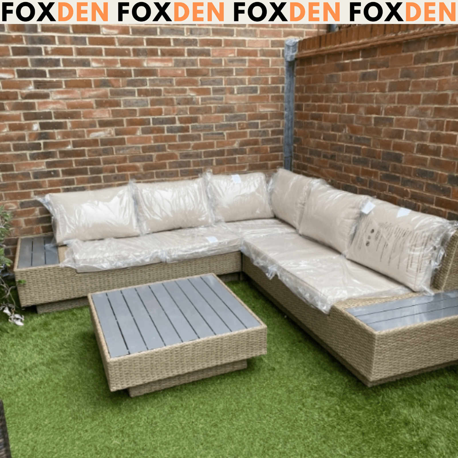 Large Corner Rattan Sofa Set Patio Luxury Wicker Garden Furniture Cushions Table - Home and Garden Furniture Shop - #rustic - furniture#