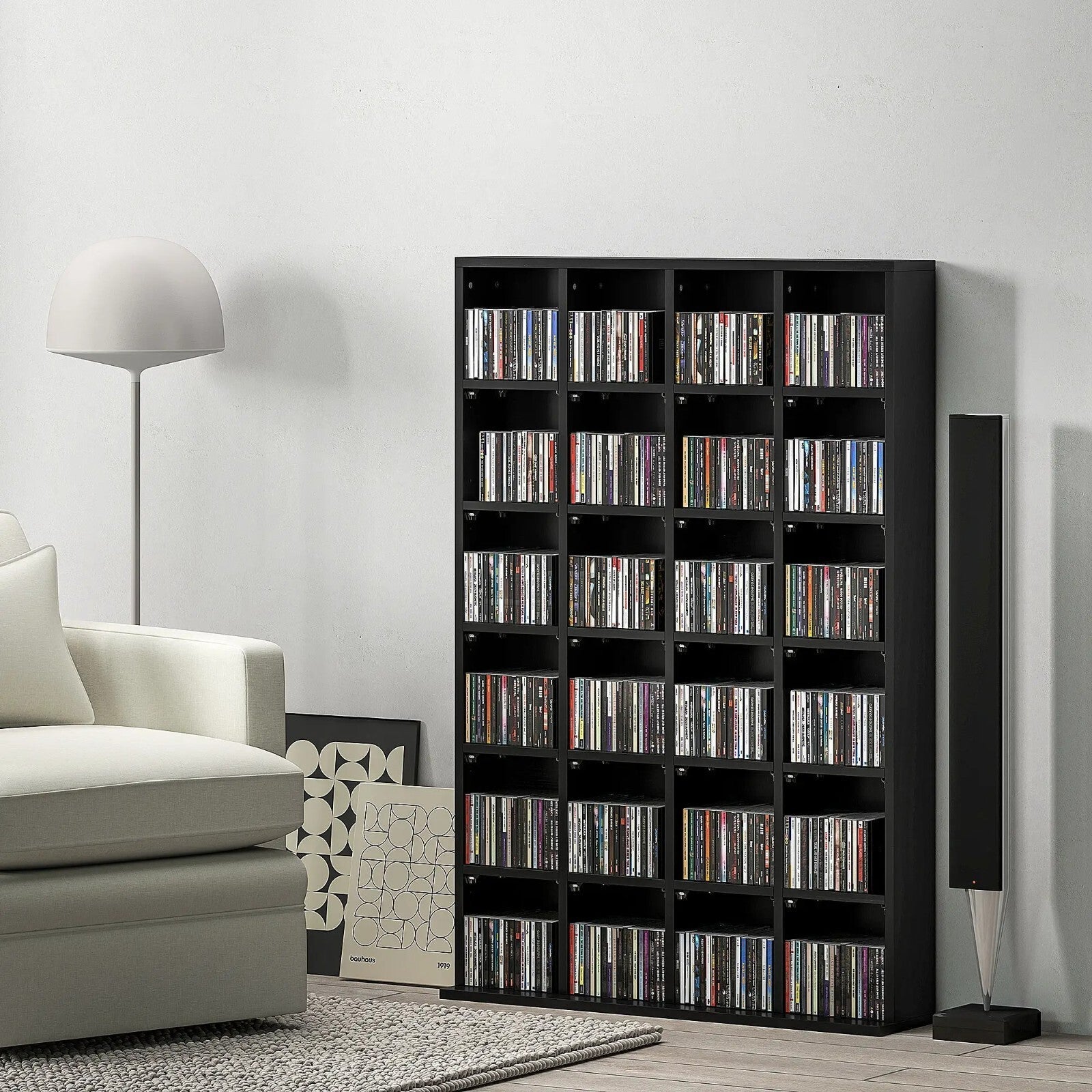 Large DVD CD Media Storage Shelf Rack Video Game Book Tower Stand Display Unit - Home and Garden Furniture Shop - rustic - furniture