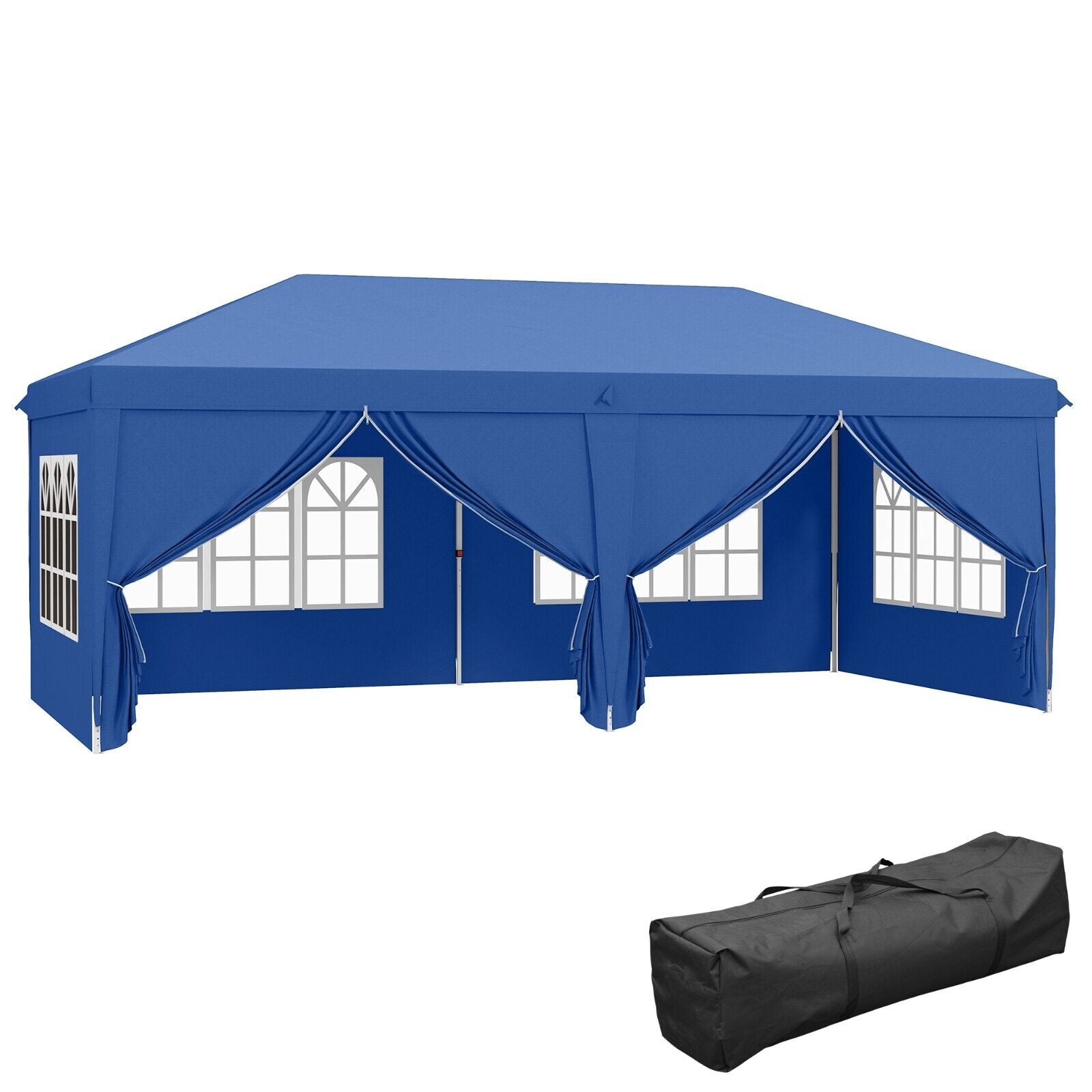 Large Gazebo 6m x 3m Garden Heavy Duty Pop Up Marquee Party Tent Wedding Canopy - Home and Garden Furniture Shop - rustic - furniture
