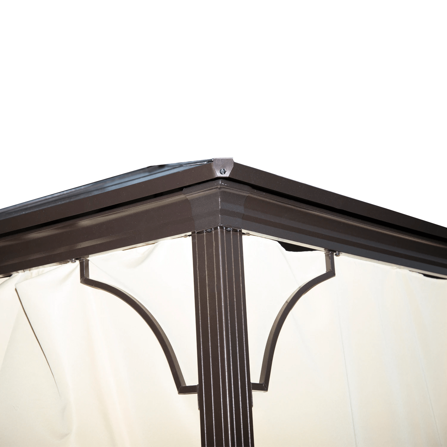 Large Hardtop Gazebo with Sides Curtains Garden Cover Metal Frame Patio Shelter - Home and Garden Furniture Shop - rustic - furniture