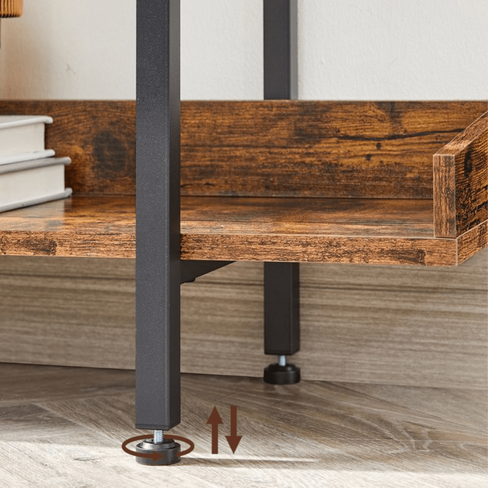 Large Heavy Duty Bookcase Storage Rack Rustic Industrial Bookshelf Steel Frame - Home and Garden Furniture Shop - rustic - furniture