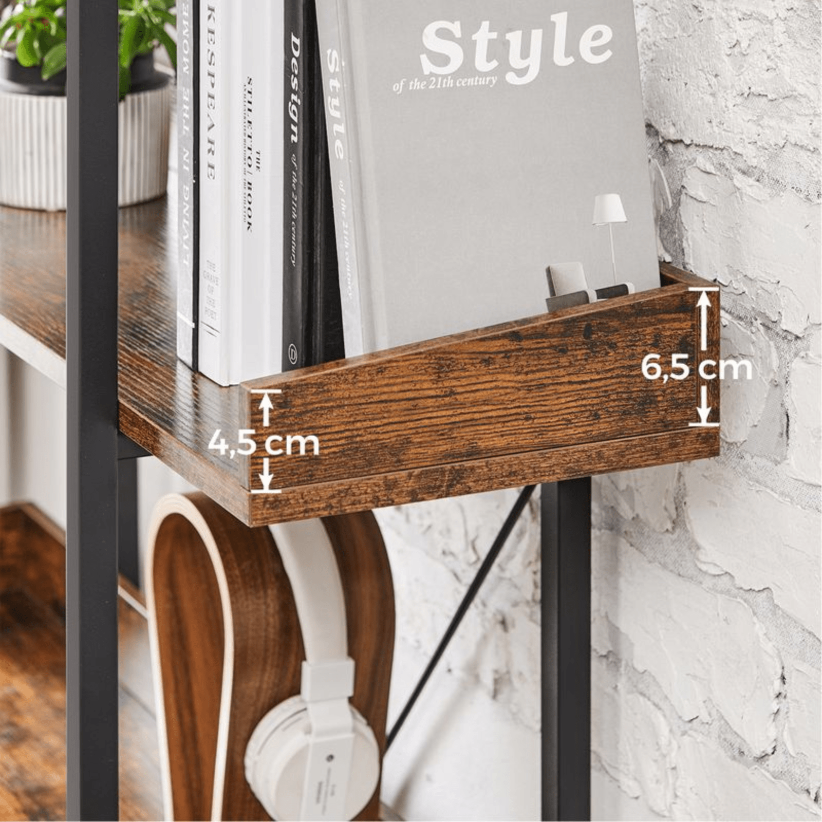 Large Heavy Duty Bookcase Storage Rack Rustic Industrial Bookshelf Steel Frame - Home and Garden Furniture Shop - #rustic - furniture#