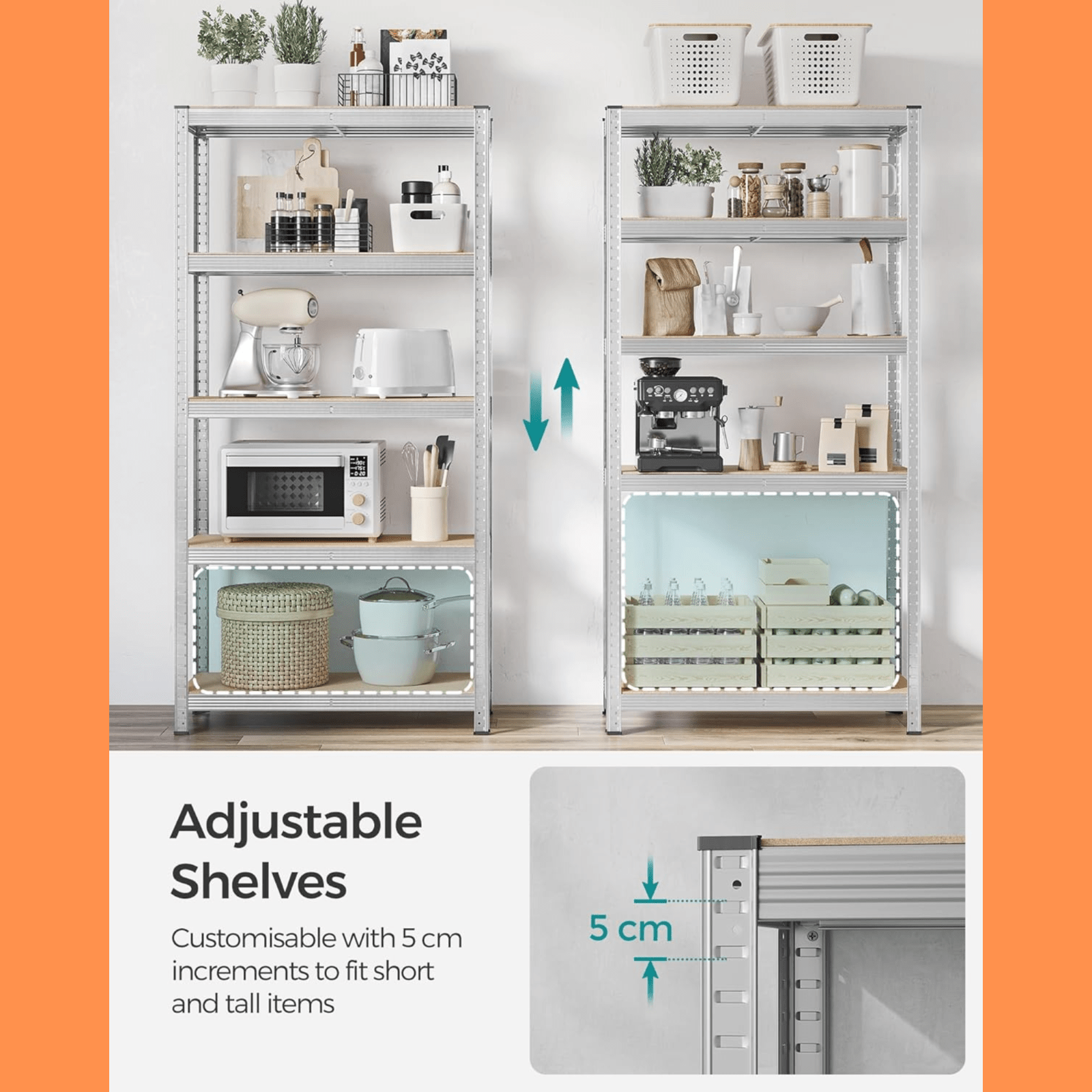 Large Heavy Duty Industrial Garage Shelves Set of 2 Adjustable Shelving Units - Home and Garden Furniture Shop - rustic - furniture