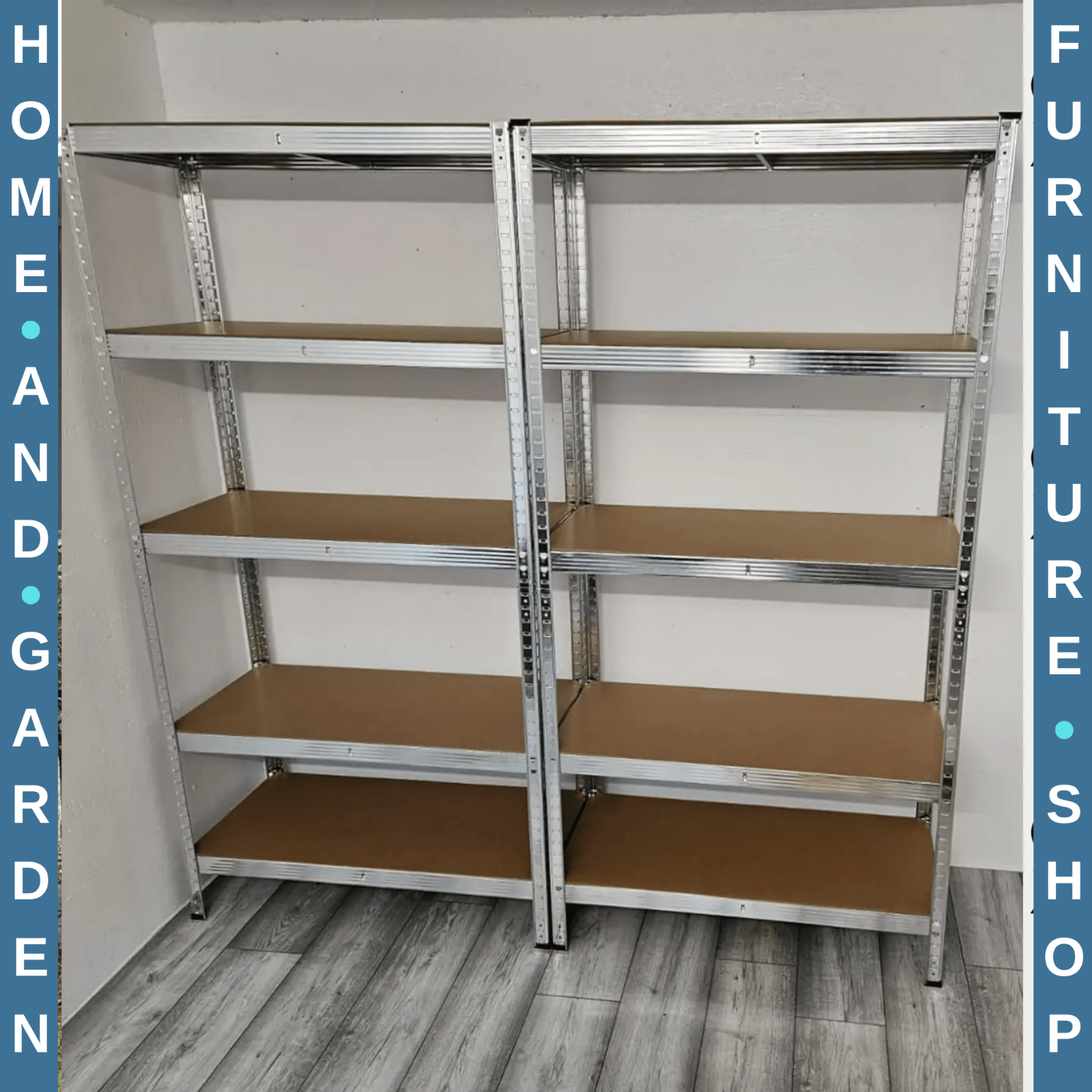 Large Heavy Duty Industrial Garage Shelves Set of 2 Adjustable Shelving Units - Home and Garden Furniture Shop - rustic - furniture