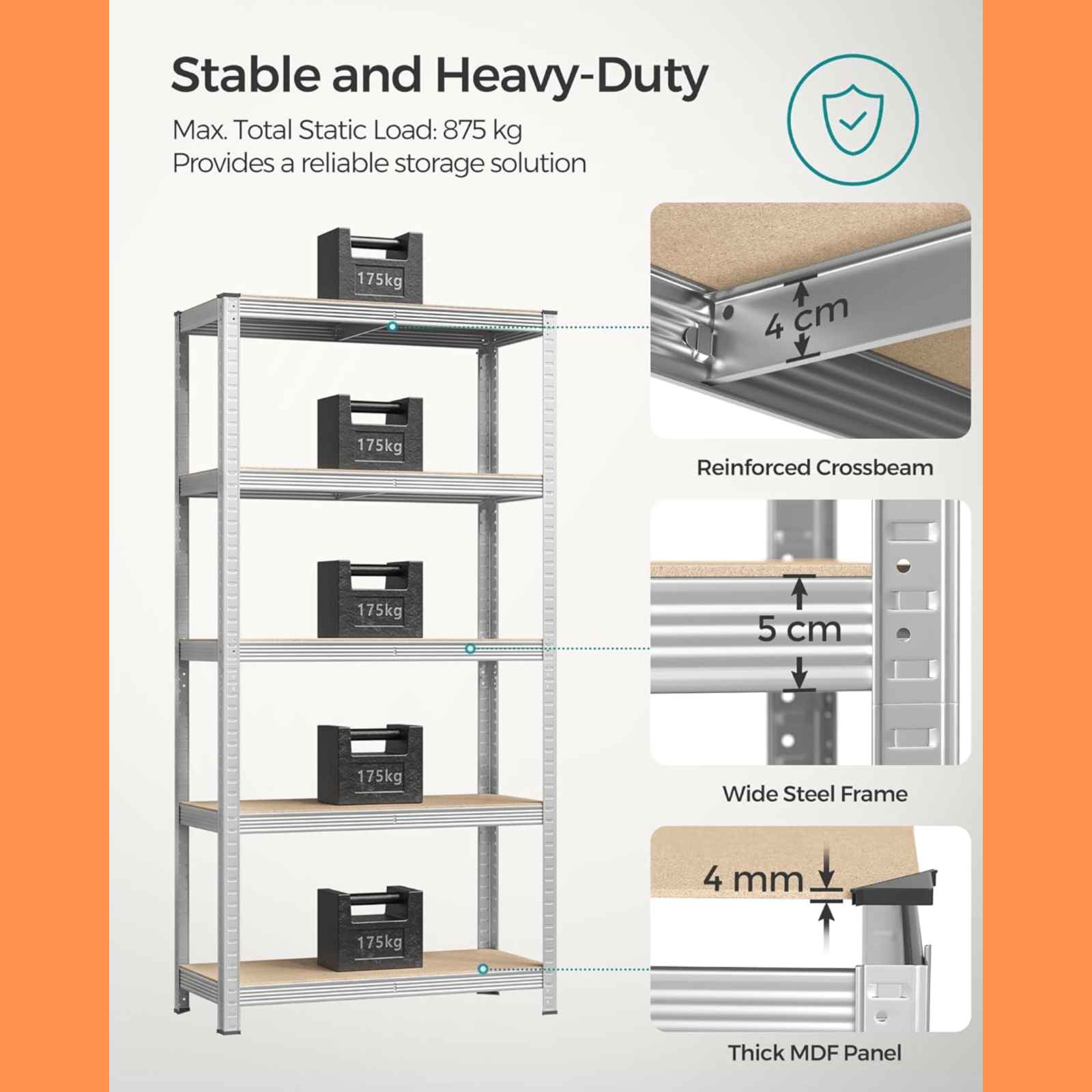 Large Heavy Duty Industrial Garage Shelves Set of 2 Adjustable Shelving Units - Home and Garden Furniture Shop - #rustic - furniture#