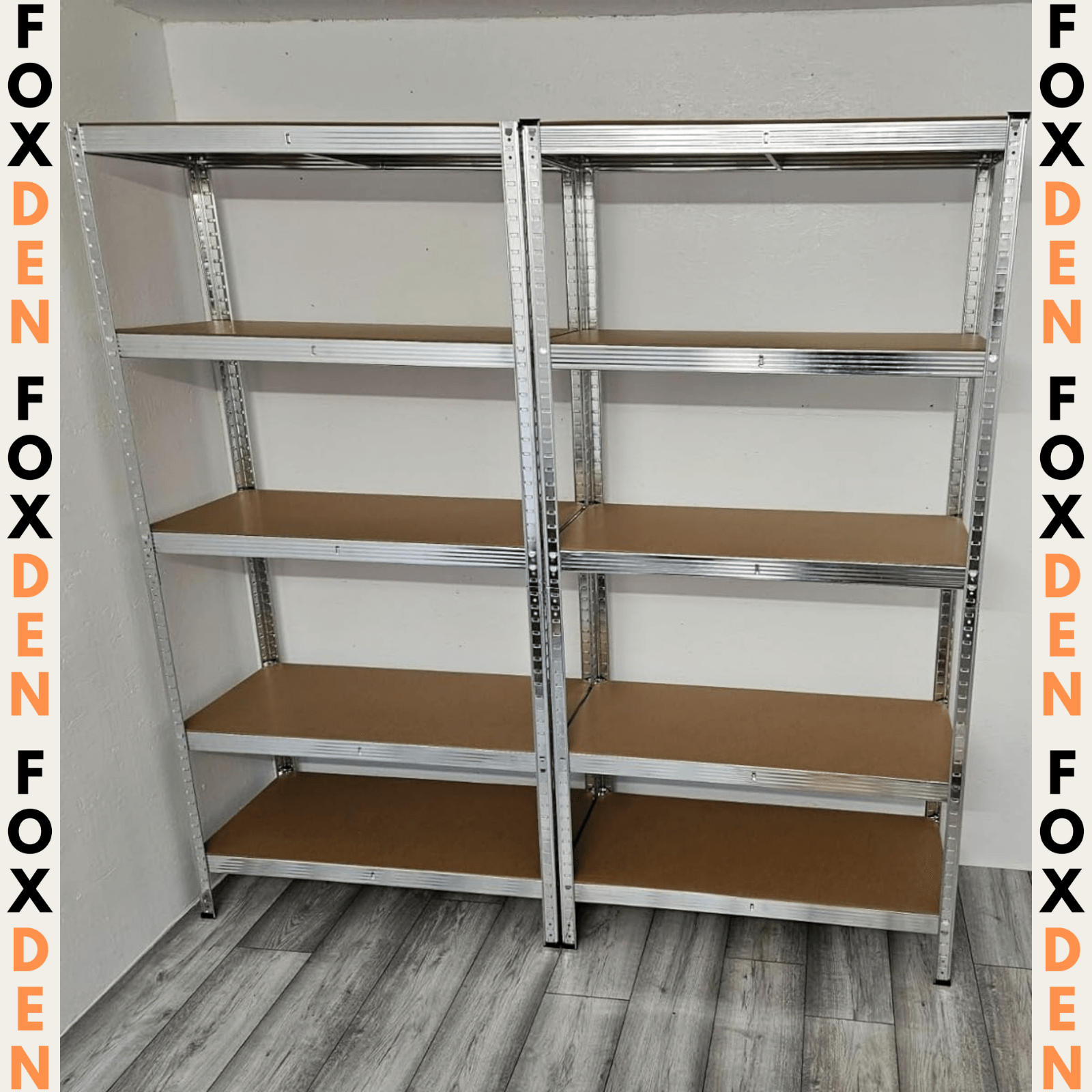 Large Heavy Duty Industrial Garage Shelves Set of 2 Adjustable Shelving Units - Home and Garden Furniture Shop - #rustic - furniture#