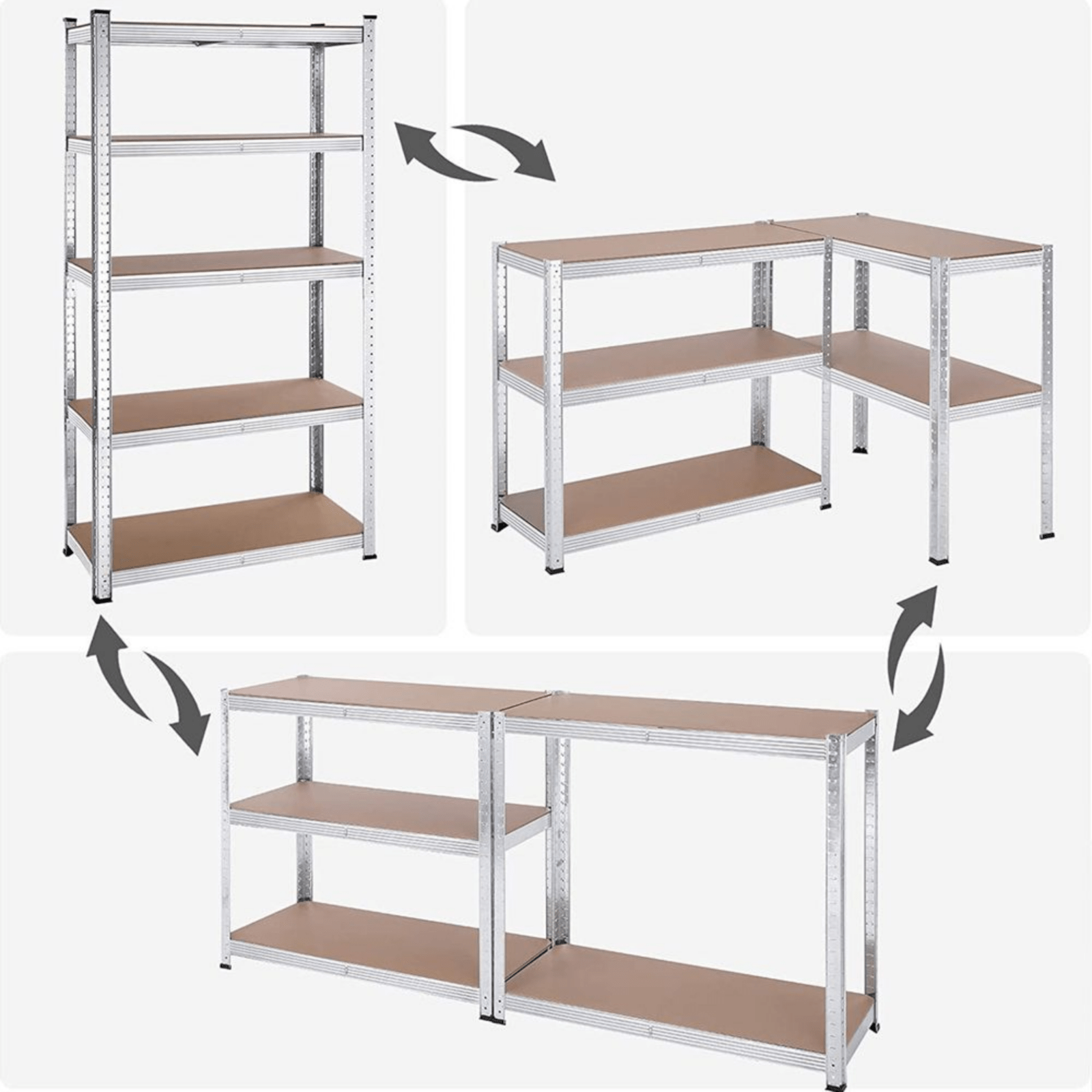 Large Heavy Duty Industrial Garage Shelves Set of 2 Adjustable Shelving Units - Home and Garden Furniture Shop - #rustic - furniture#