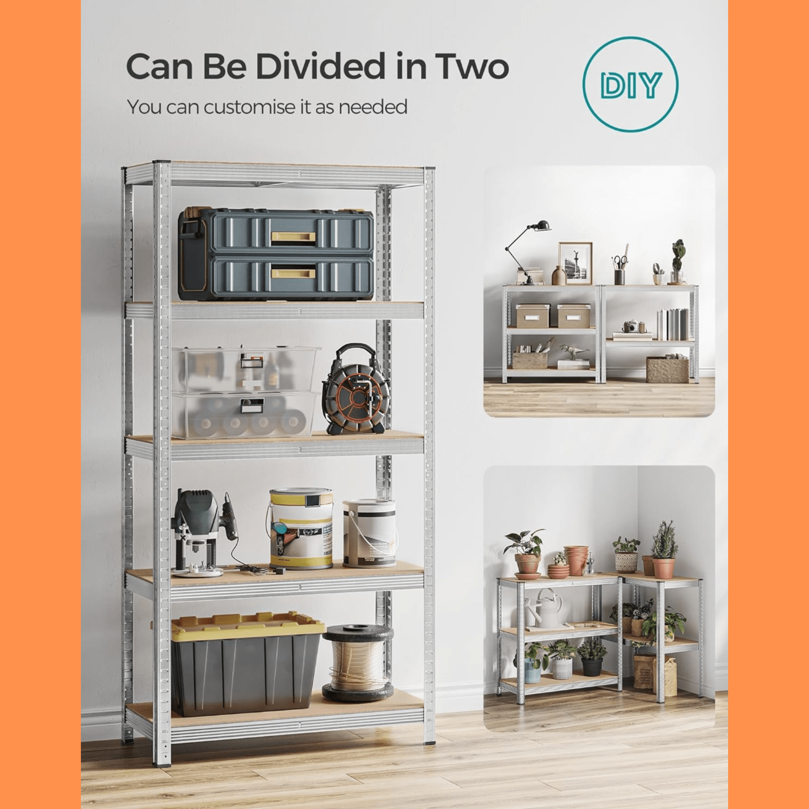 Large Heavy Duty Industrial Garage Shelves Set of 2 Adjustable Shelving Units - Home and Garden Furniture Shop - rustic - furniture