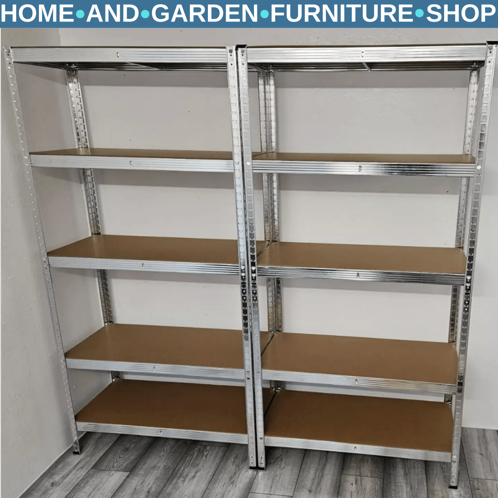 Large Heavy Duty Industrial Garage Shelves Set of 2 Adjustable Shelving Units - Home and Garden Furniture Shop - rustic - furniture