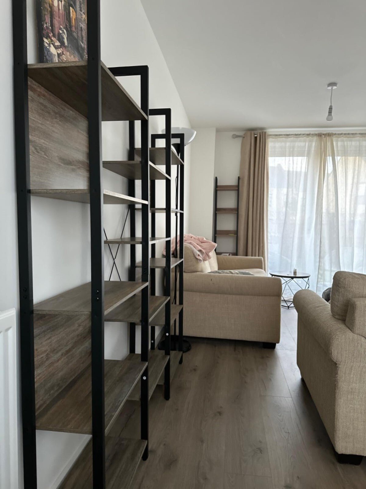 Large Industrial Bookcase Rustic Bookshelf Storage Shelves Metal Frame Display - Home and Garden Furniture Shop - rustic - furniture