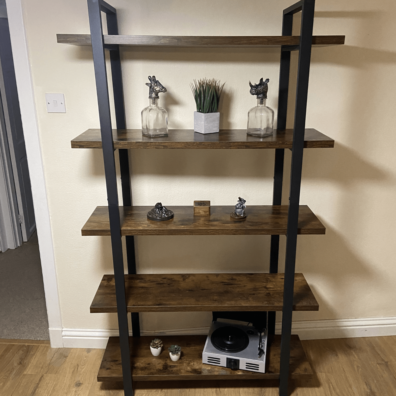 Large Industrial Bookcase Wood Vintage Heavy Duty Storage Unit Display Bookshelf - Home and Garden Furniture Shop - rustic - furniture