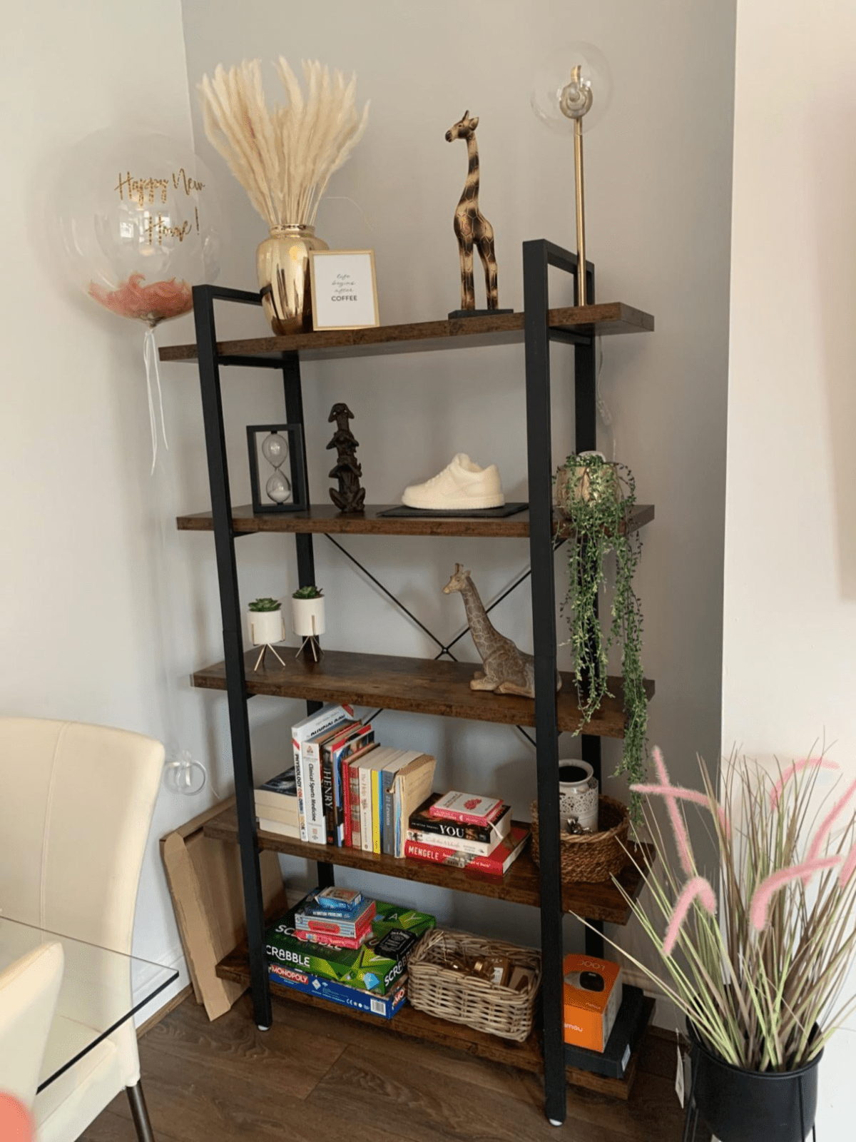 Large Industrial Bookcase Wood Vintage Heavy Duty Storage Unit Display Bookshelf - Home and Garden Furniture Shop - rustic - furniture