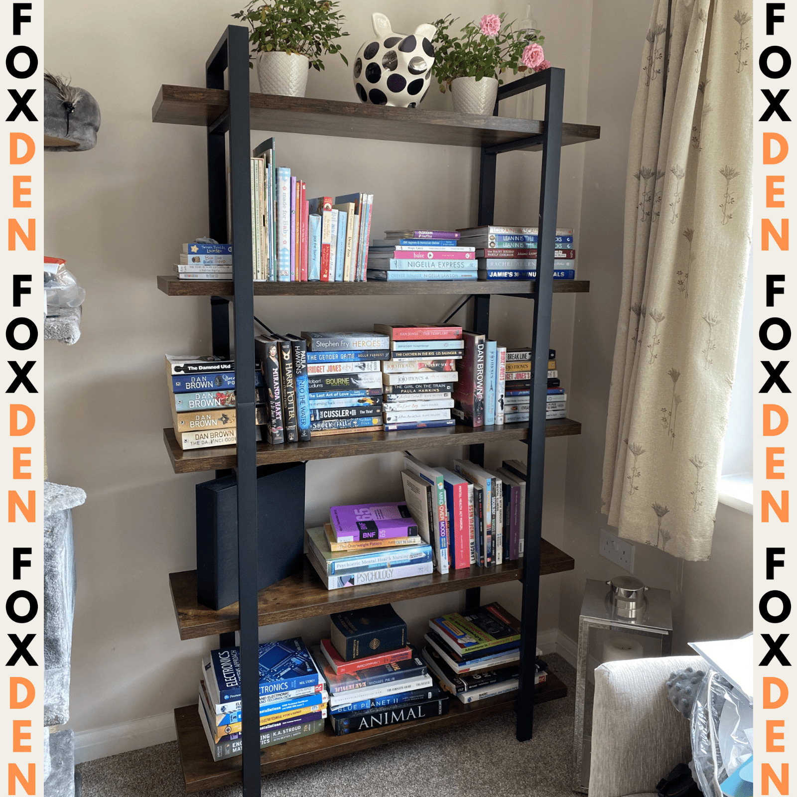 Large Industrial Bookcase Wood Vintage Heavy Duty Storage Unit Display Bookshelf - Home and Garden Furniture Shop - rustic - furniture