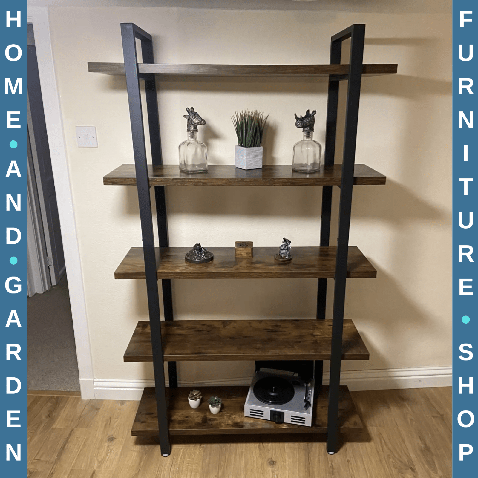 Large Industrial Bookcase Wood Vintage Heavy Duty Storage Unit Display Bookshelf - Home and Garden Furniture Shop - rustic - furniture