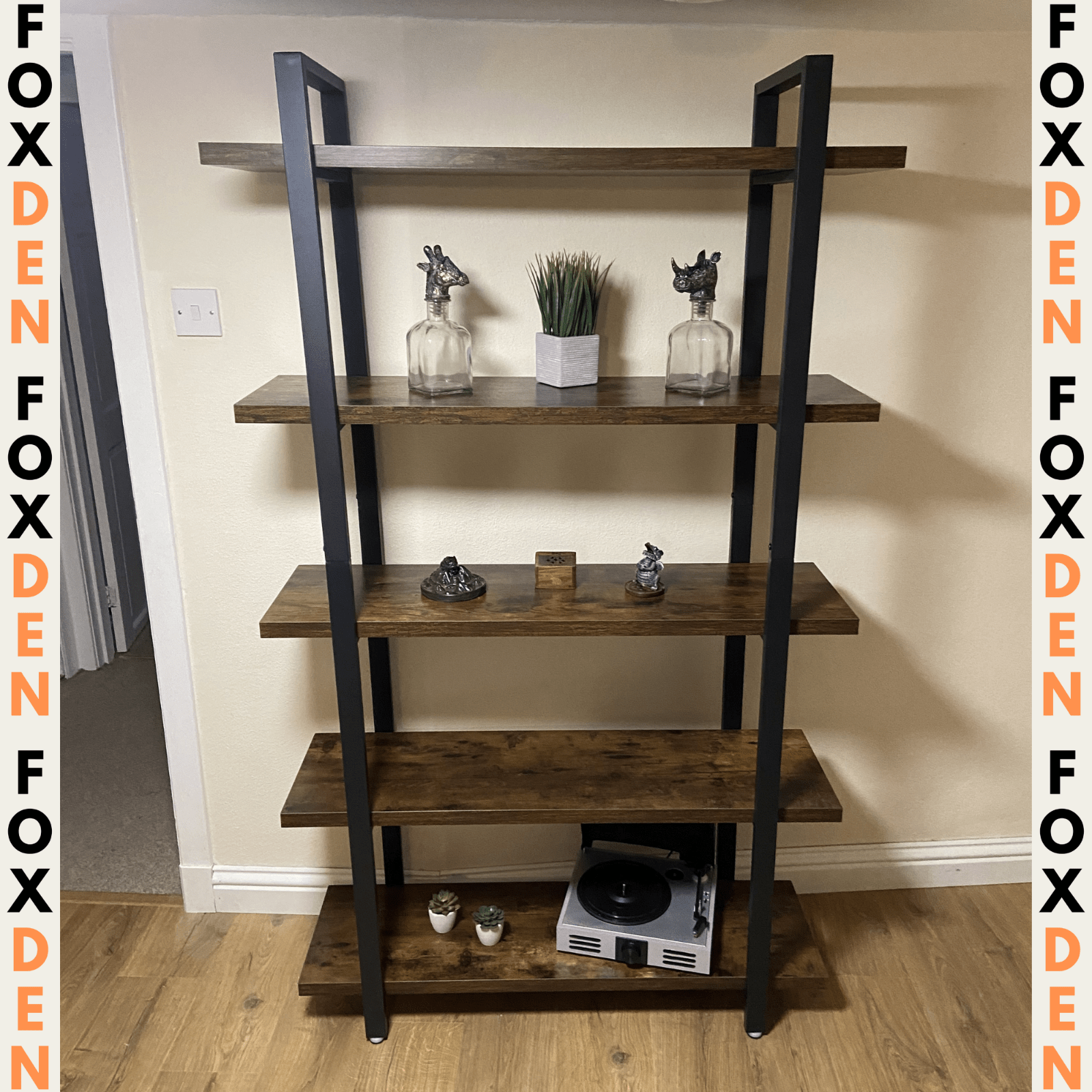 Large Industrial Bookcase Wood Vintage Heavy Duty Storage Unit Display Bookshelf - Home and Garden Furniture Shop - rustic - furniture