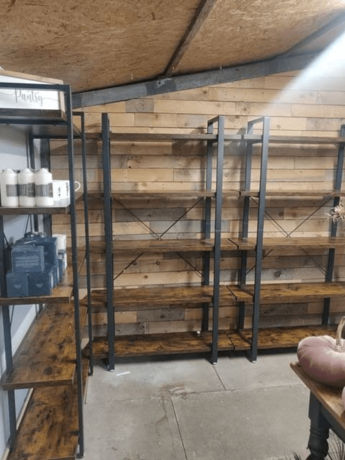 Large Industrial Bookcase Wood Vintage Heavy Duty Storage Unit Display Bookshelf - Home and Garden Furniture Shop - rustic - furniture